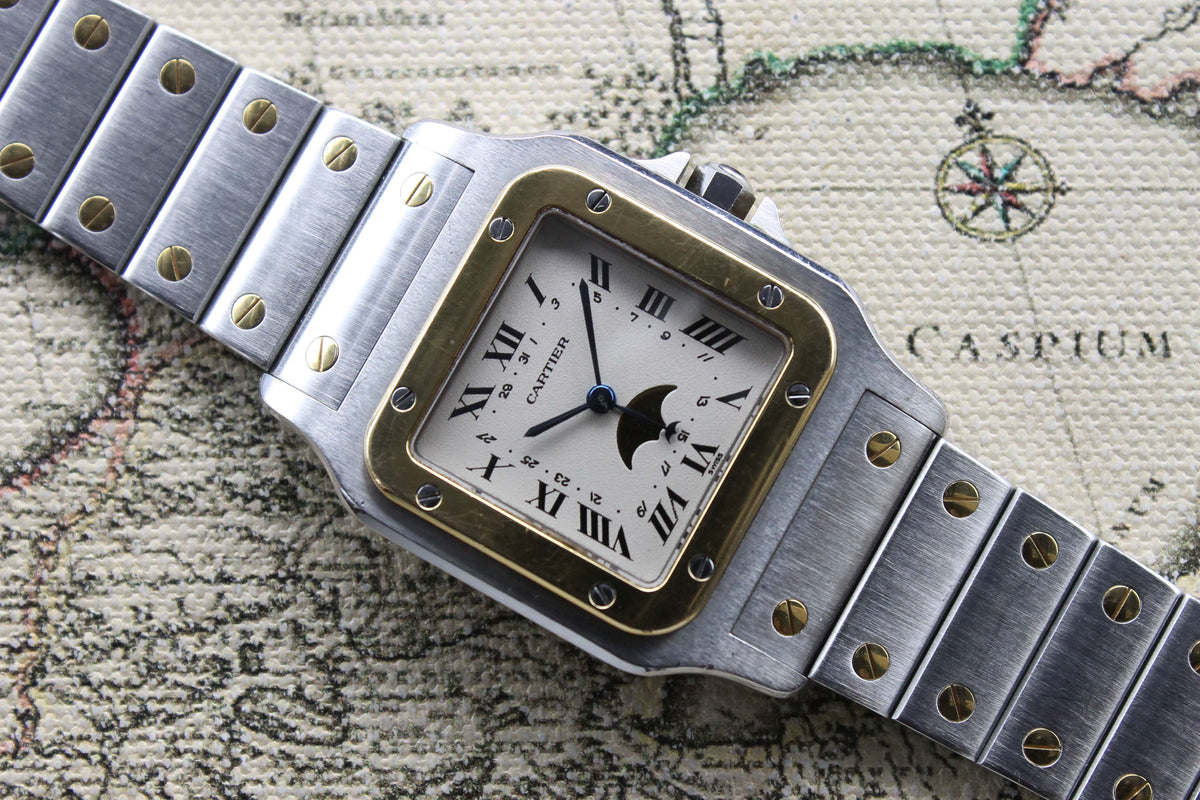 1989 Cartier Santos Galbee St/G Moon Phase Ref. 119901 (with Original Warranty Booklet)