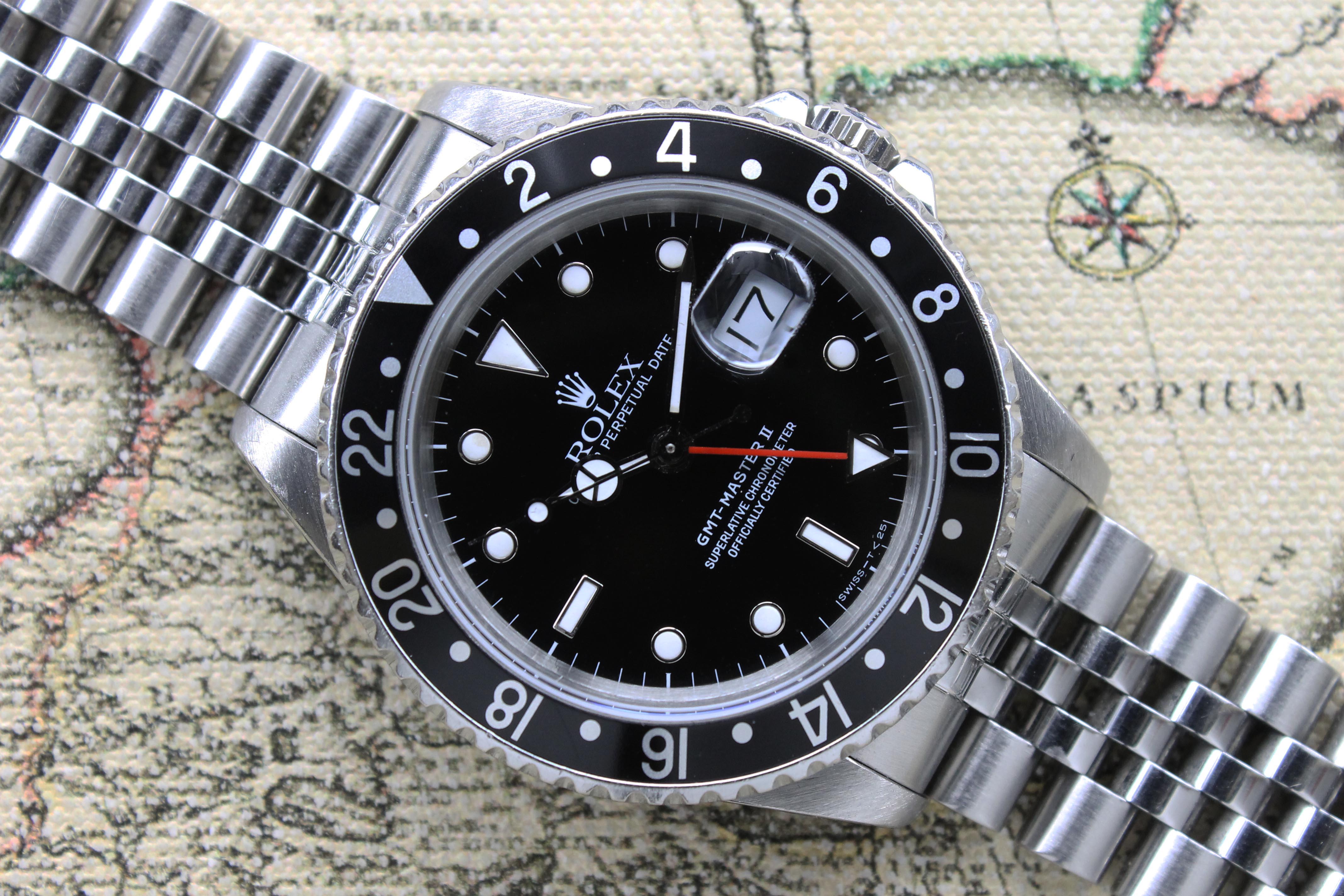 1988 Rolex GMT Master II Tritium Jubilee Ref. 16710 (Full Set & Service Papers)