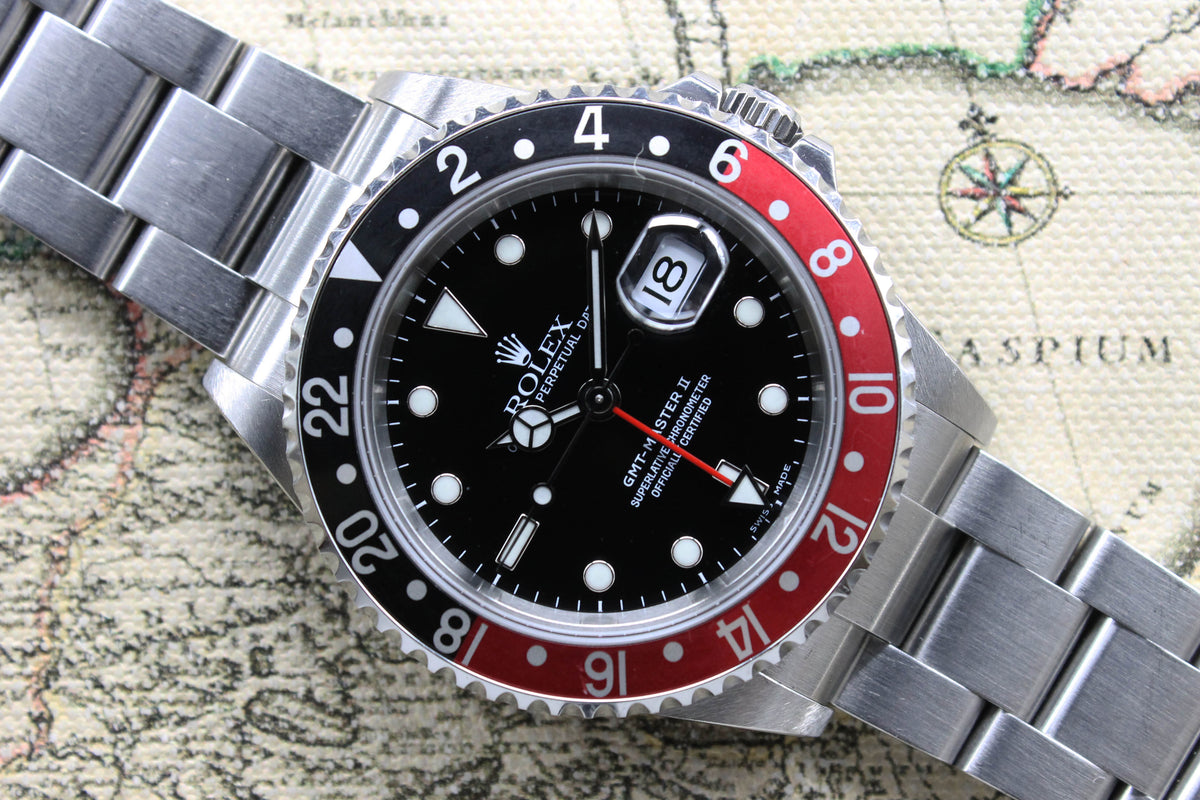 2005 Rolex GMT Master II Coke  Unpolished Ref. 16710 (with Papers)