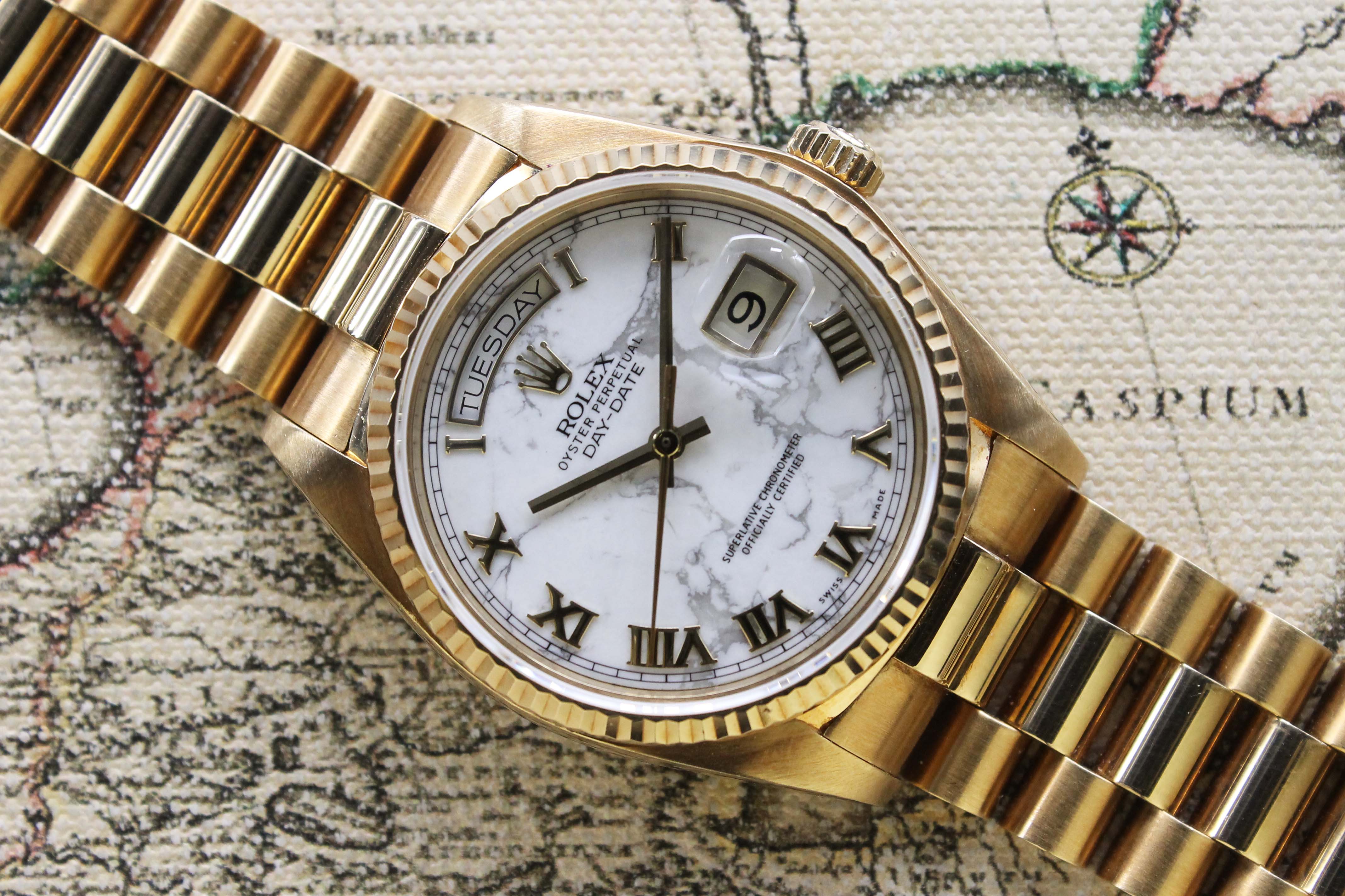1980 Rolex Day Date Marble Ref. 18038