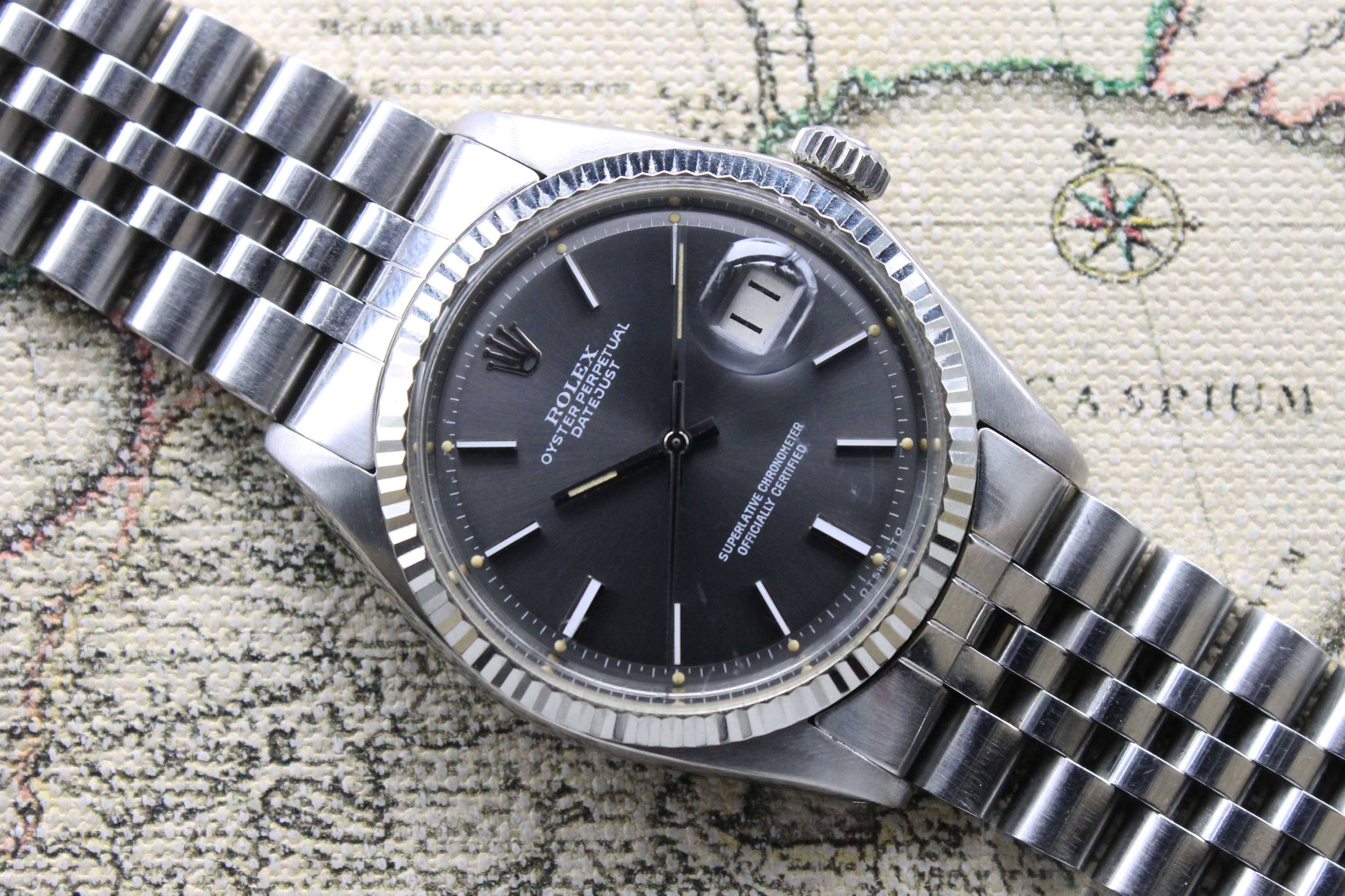 1973 Rolex Datejust St/WG Grey Sigma Dial Ref. 1601