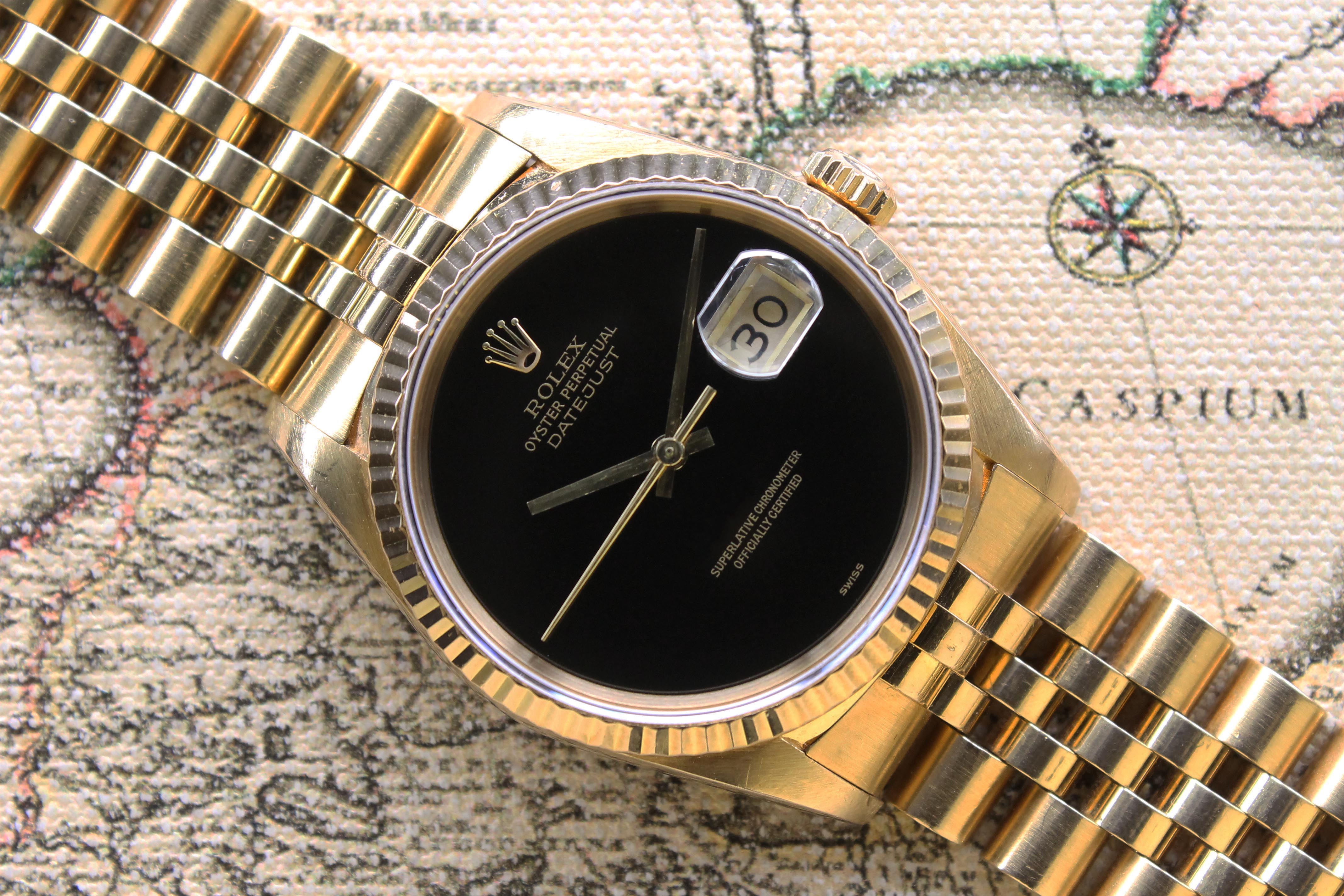 1990 Rolex Datejust Onyx Dial Ref. 16238