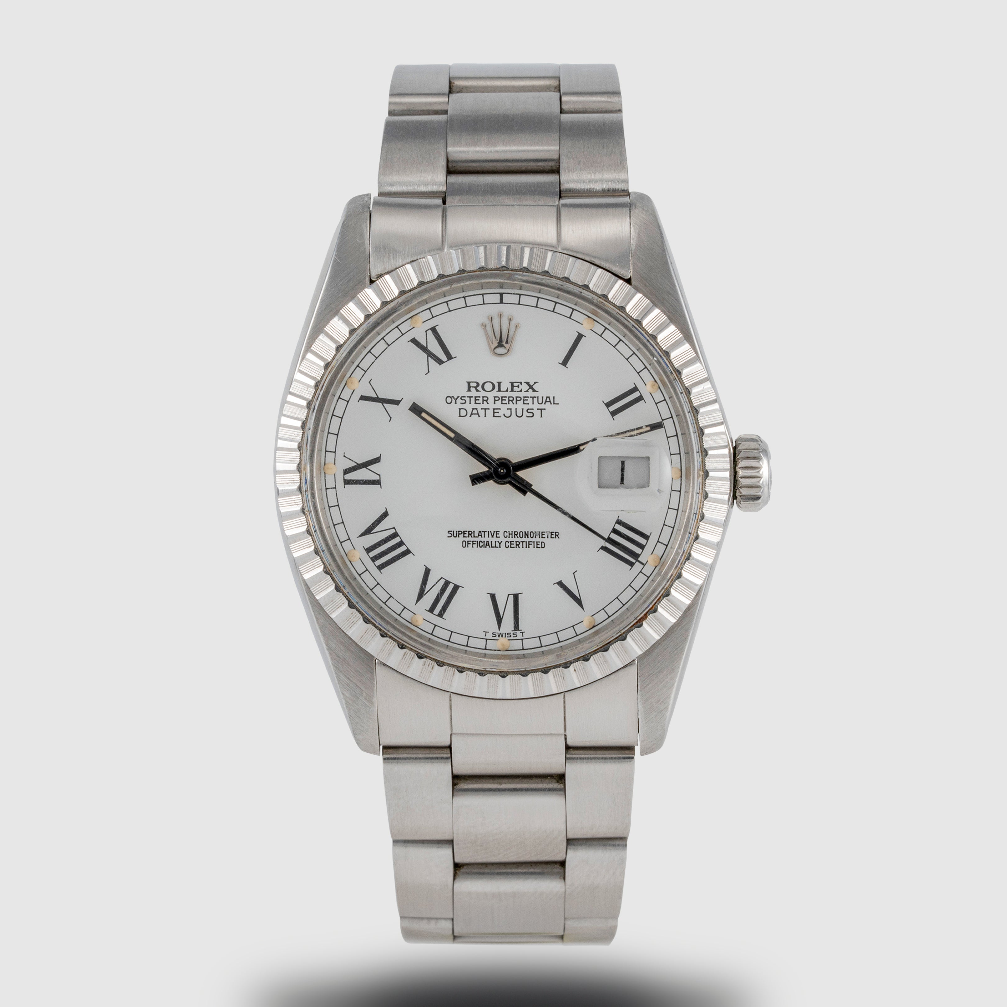 1982 Rolex Datejust White Buckley Dial Ref. 16000