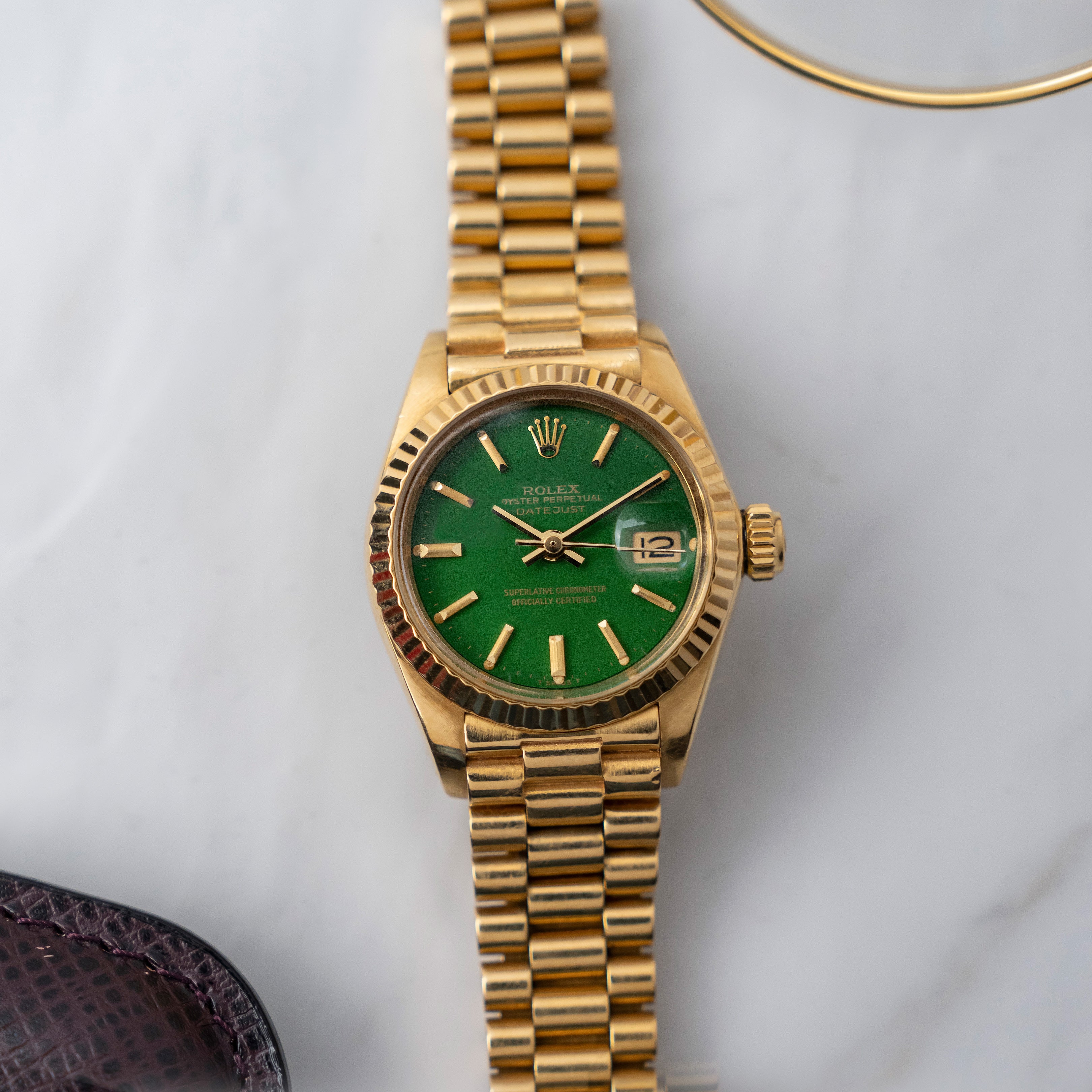 1979 Rolex Datejust Green Stella Dial Ref. 6917
