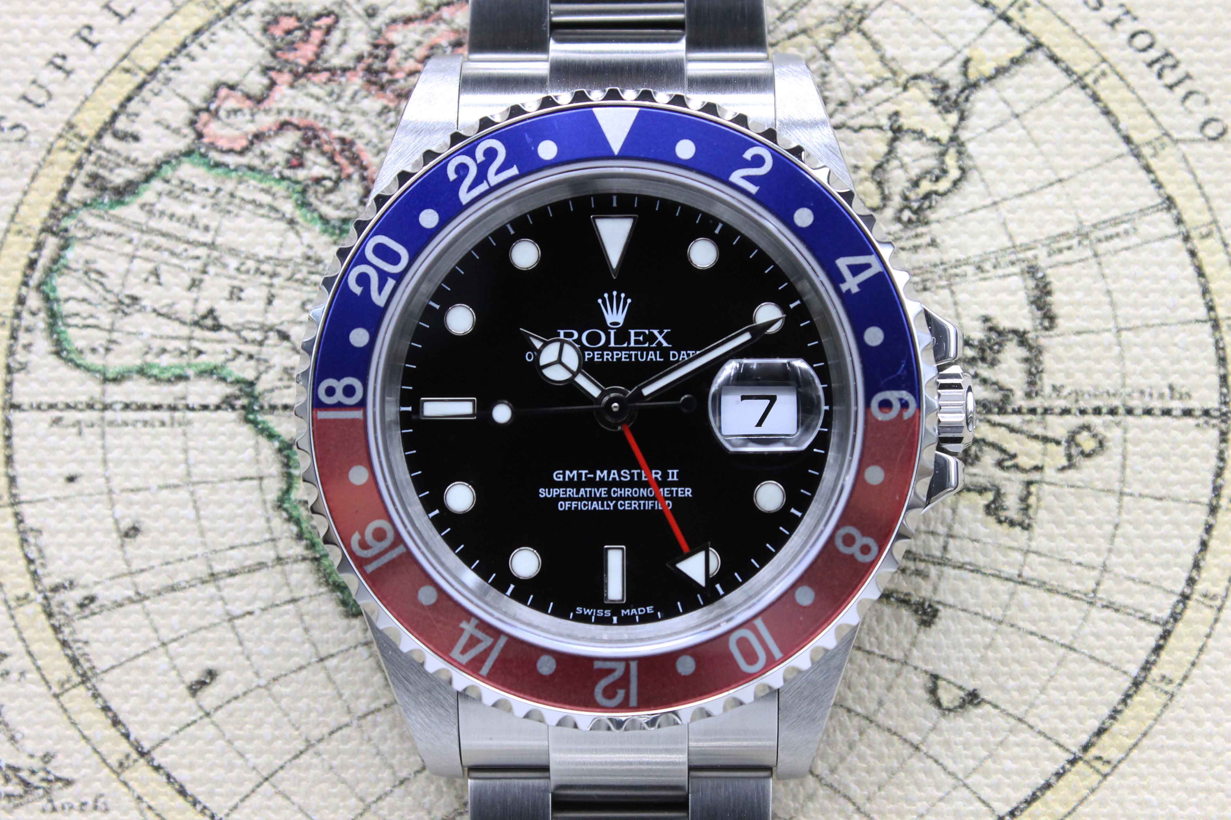 2001 Rolex GMT Master II Pepsi Ref. 16710 (Full Set)
