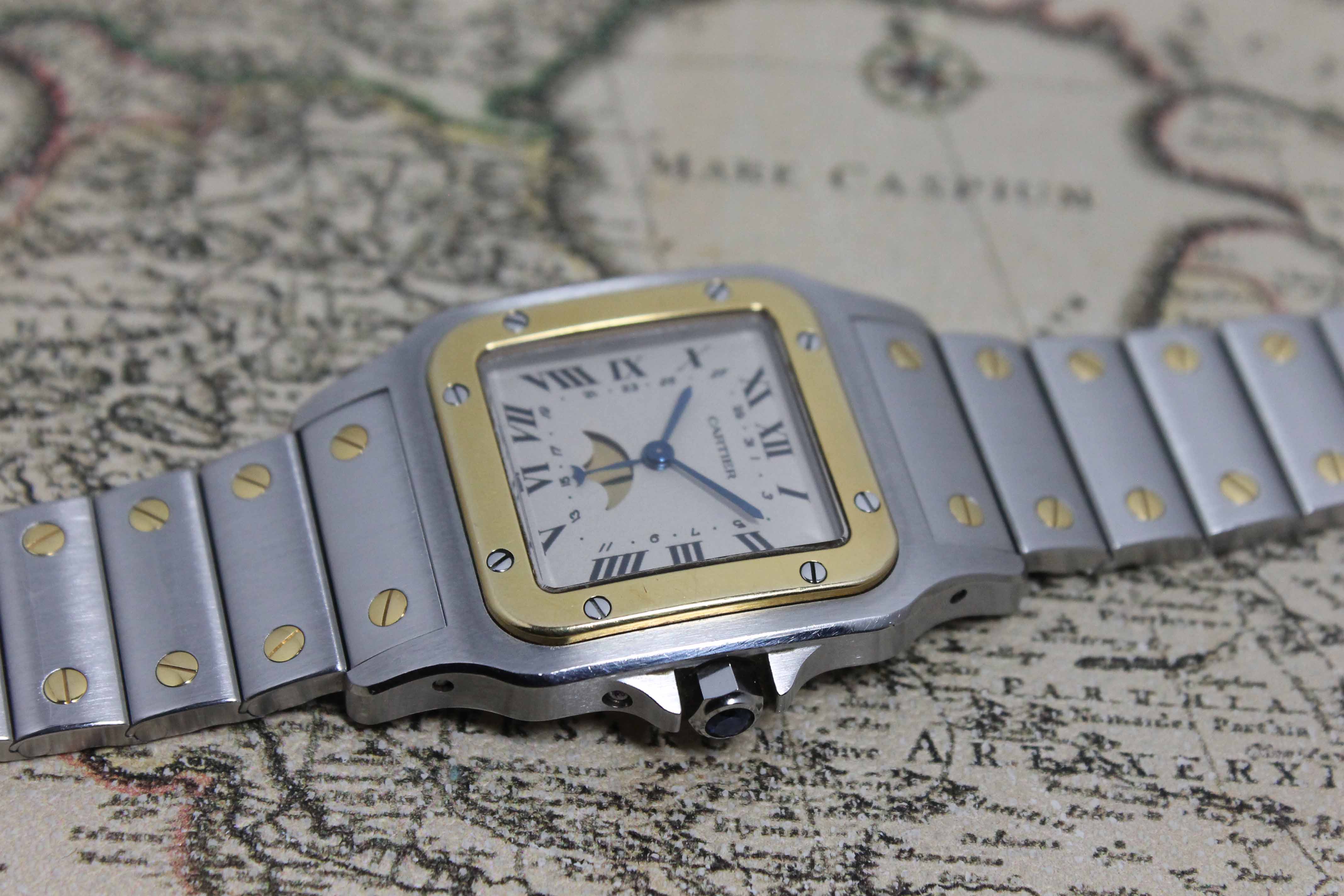 1989 Cartier Santos Galbee St/G Moon Phase Ref. 119901 (with Original Warranty Booklet)
