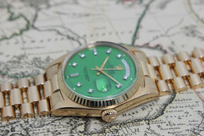 1973 Rolex Day Date Stella Green Diamond Dial Ref. 1803