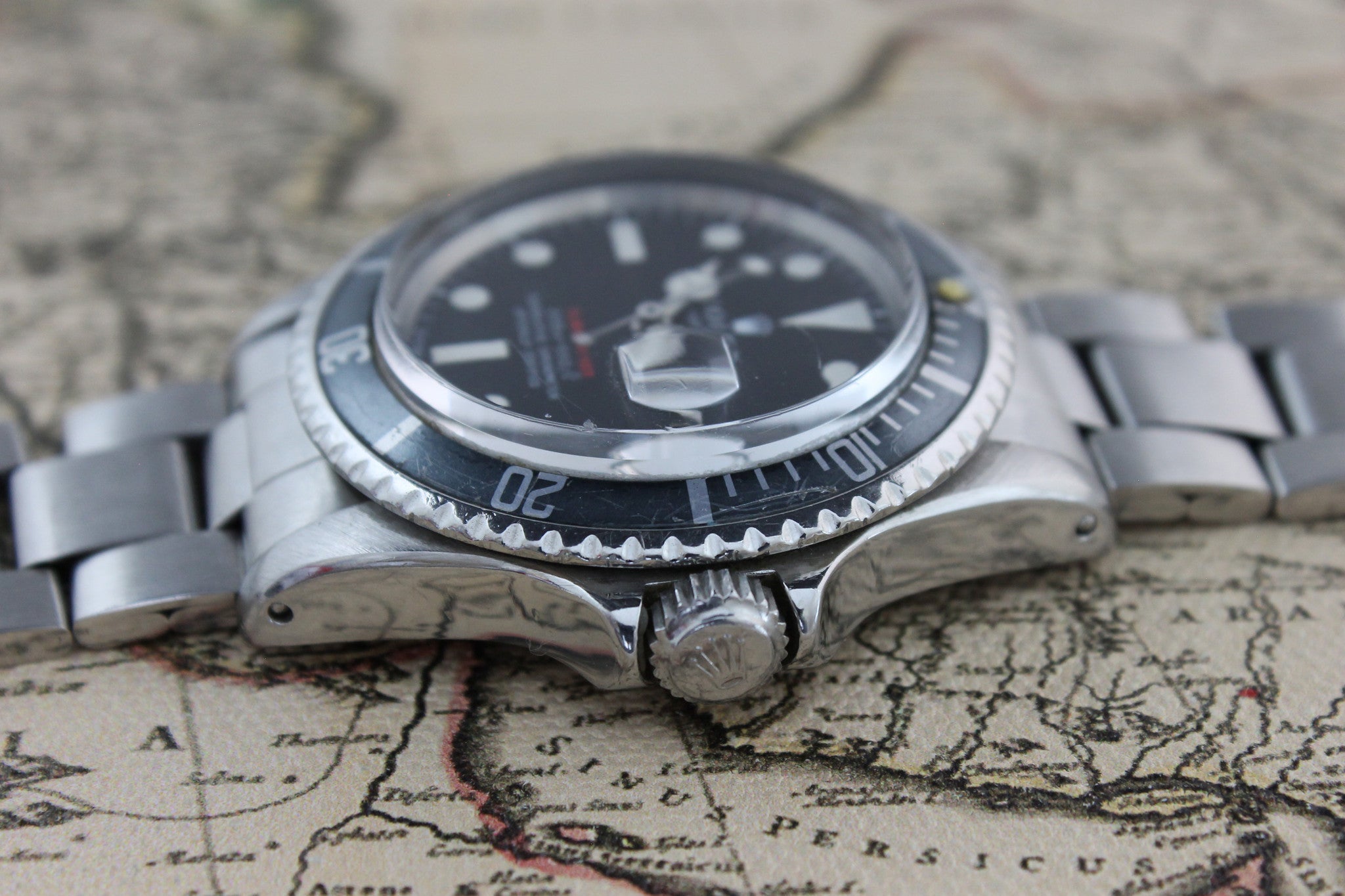 1968 - Rolex Red Submariner Mark II Ghost Bezel ( Full Set) - Momentum Dubai