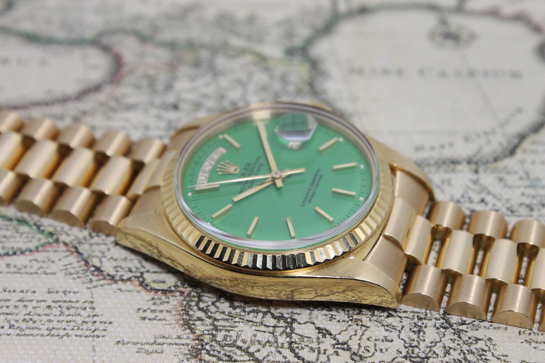 1978 Rolex Day Date Green Stella Dial Ref. 1803