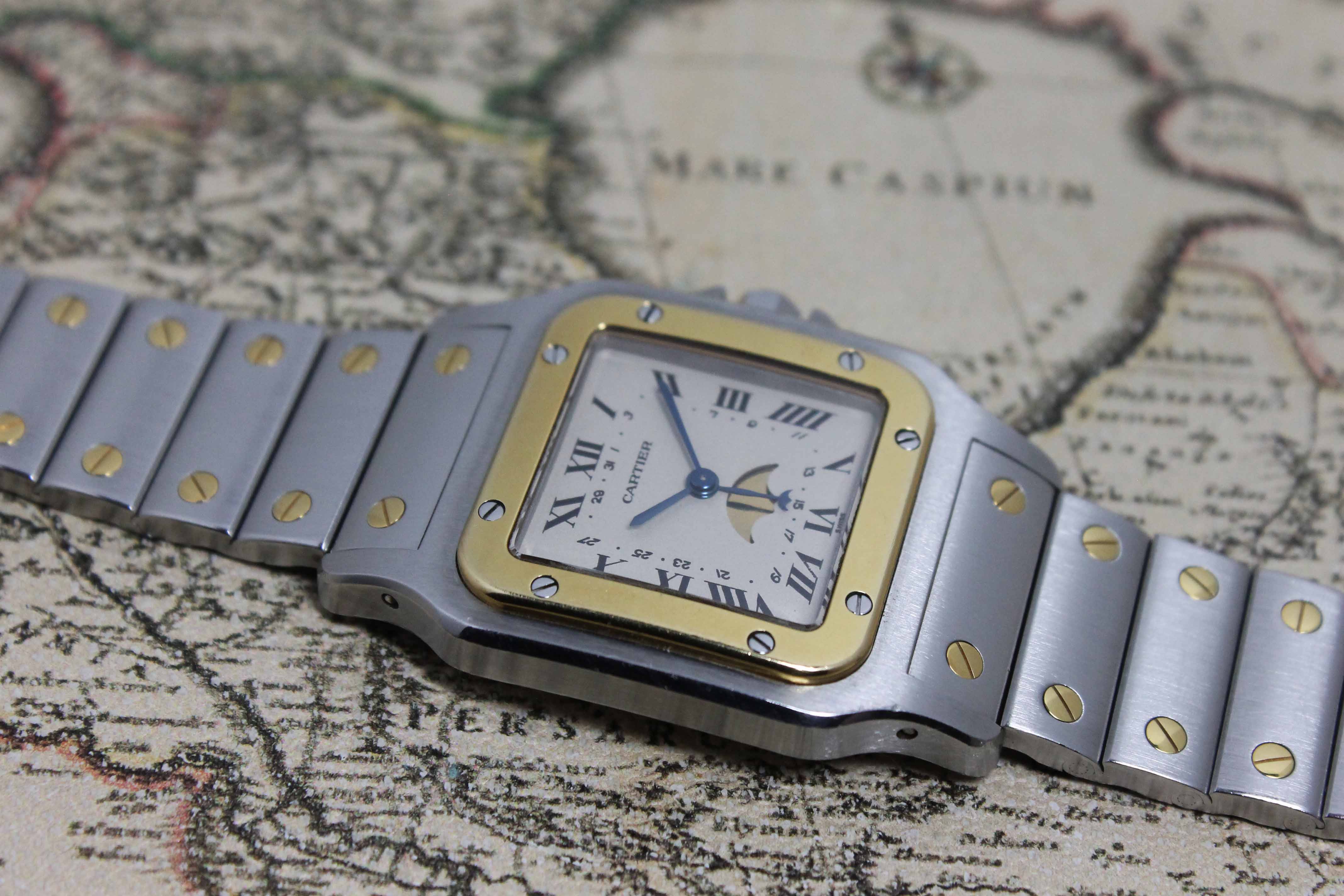 1989 Cartier Santos Galbee St/G Moon Phase Ref. 119901 (with Original Warranty Booklet)