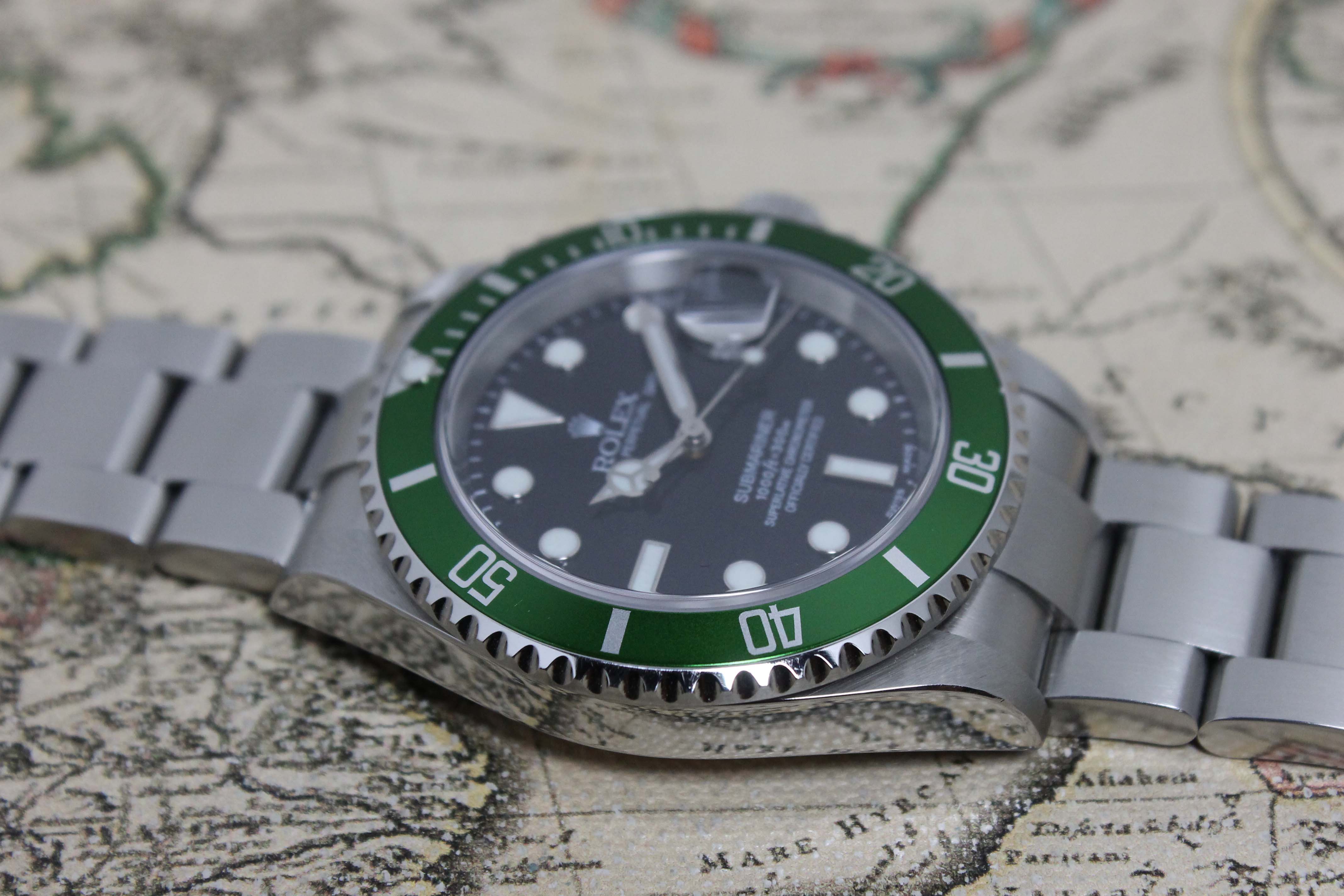 2004 Rolex Submariner 50th Anniversary Flat 4 Unpolished Ref. 16610T
