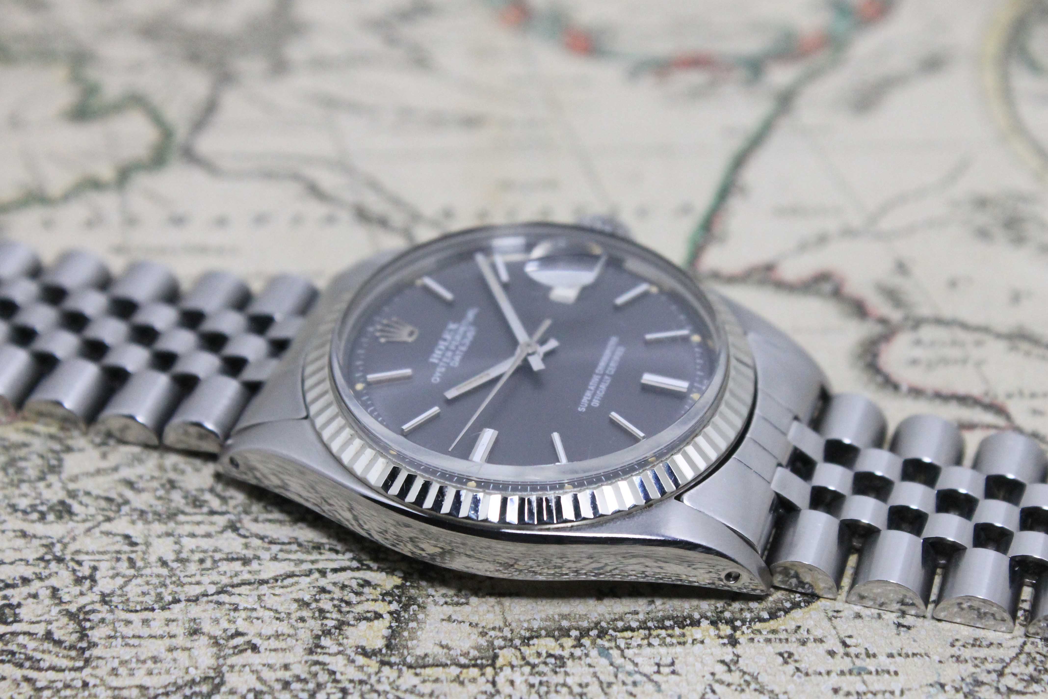 1973 Rolex Datejust St/WG Grey Sigma Dial Ref. 1601