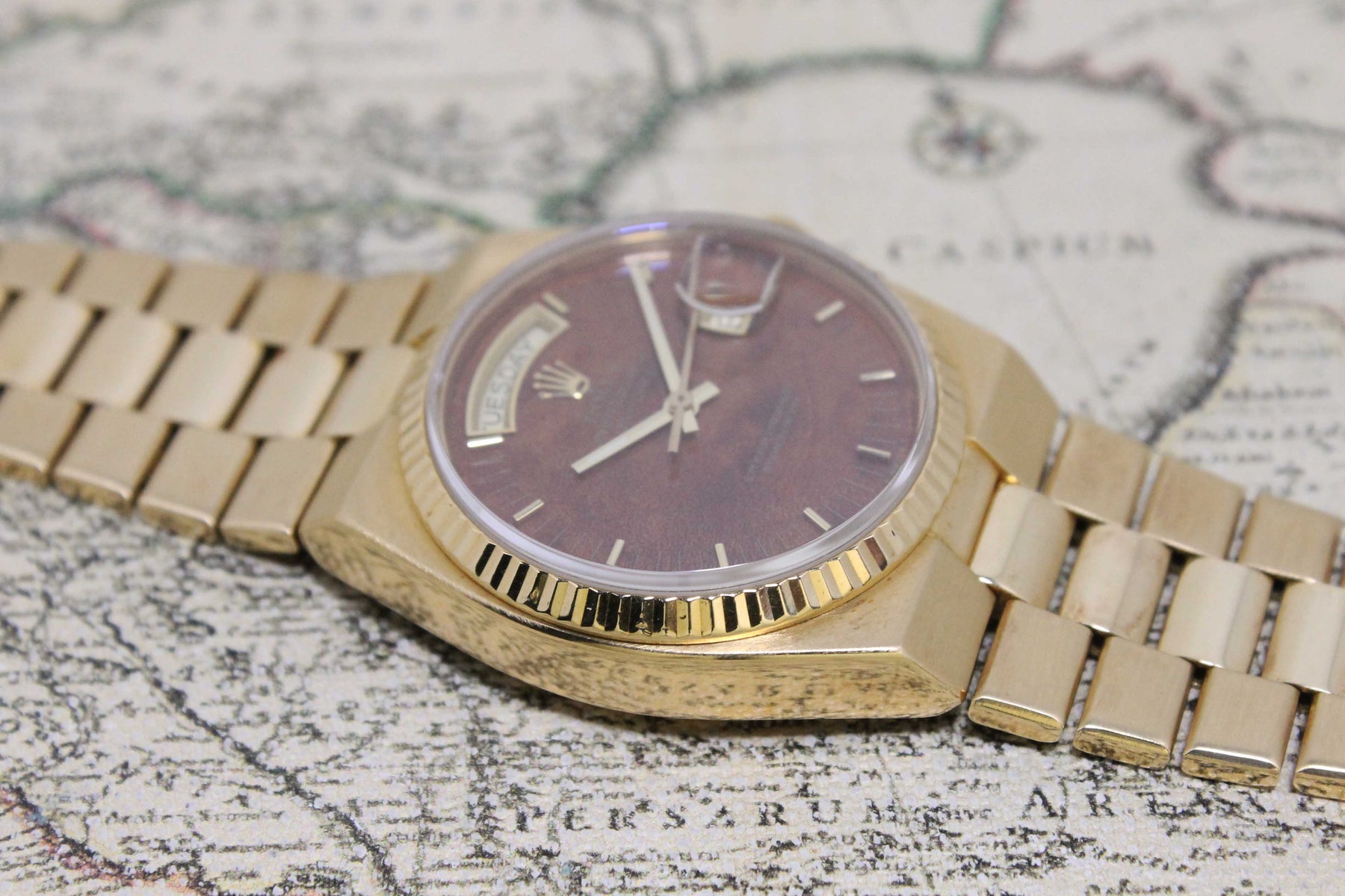 1978 Rolex Oysterquartz Day Date Wood Dial Ref. 19018 (with Papers)