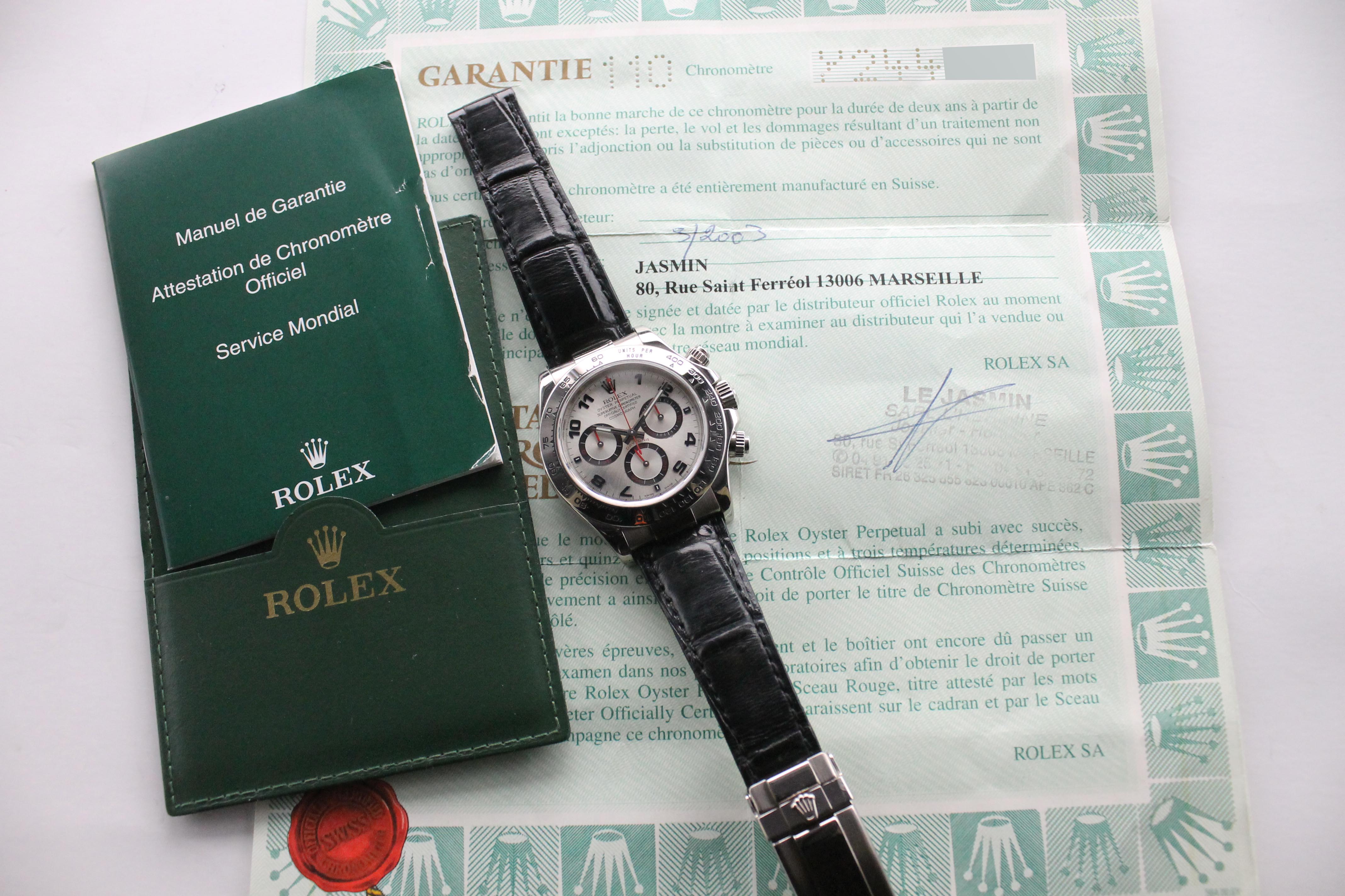 2003 Rolex Daytona Racing Dial Ref. 116519 (with Papers)