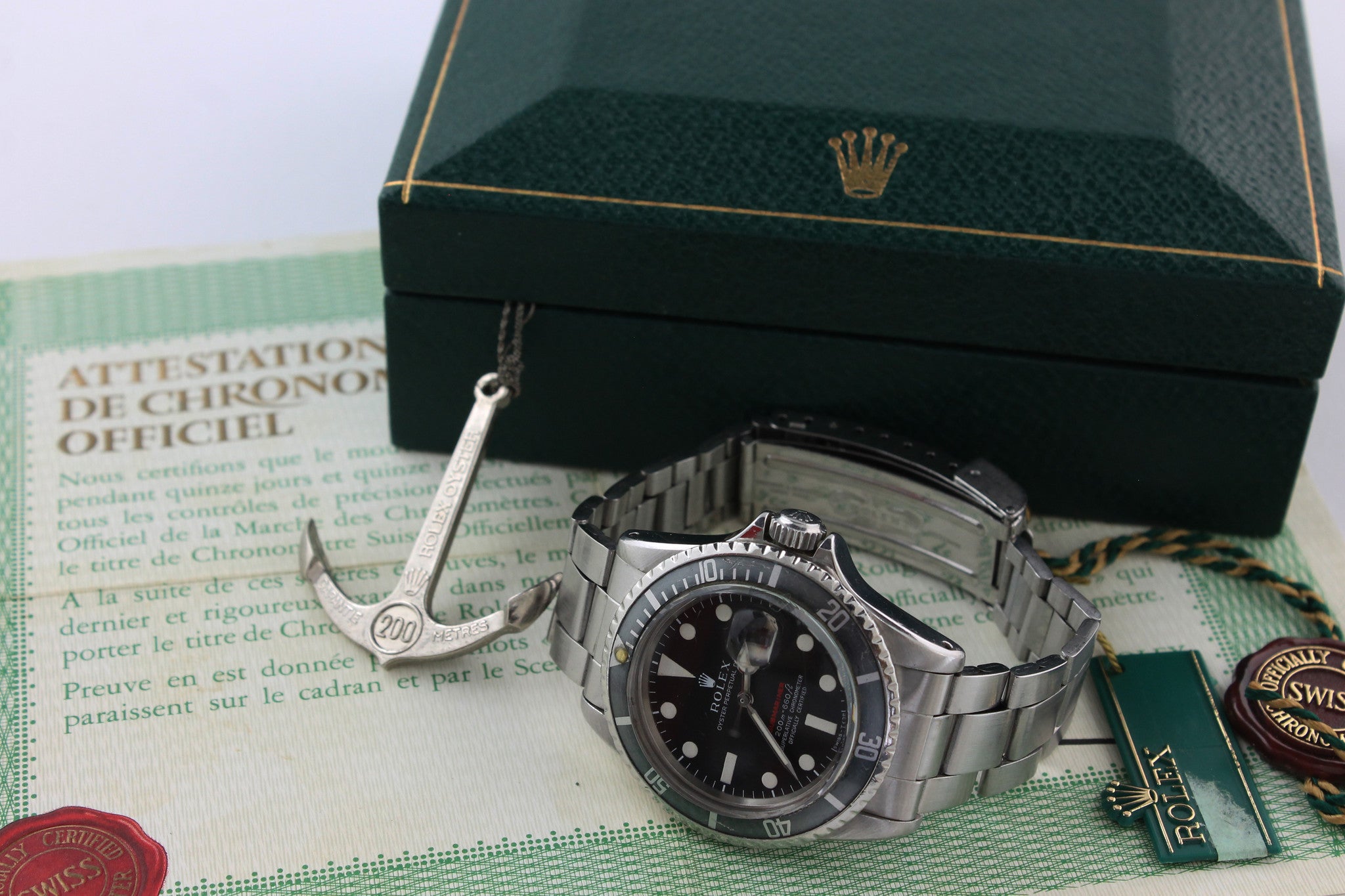 1968 - Rolex Red Submariner Mark II Ghost Bezel ( Full Set) - Momentum Dubai