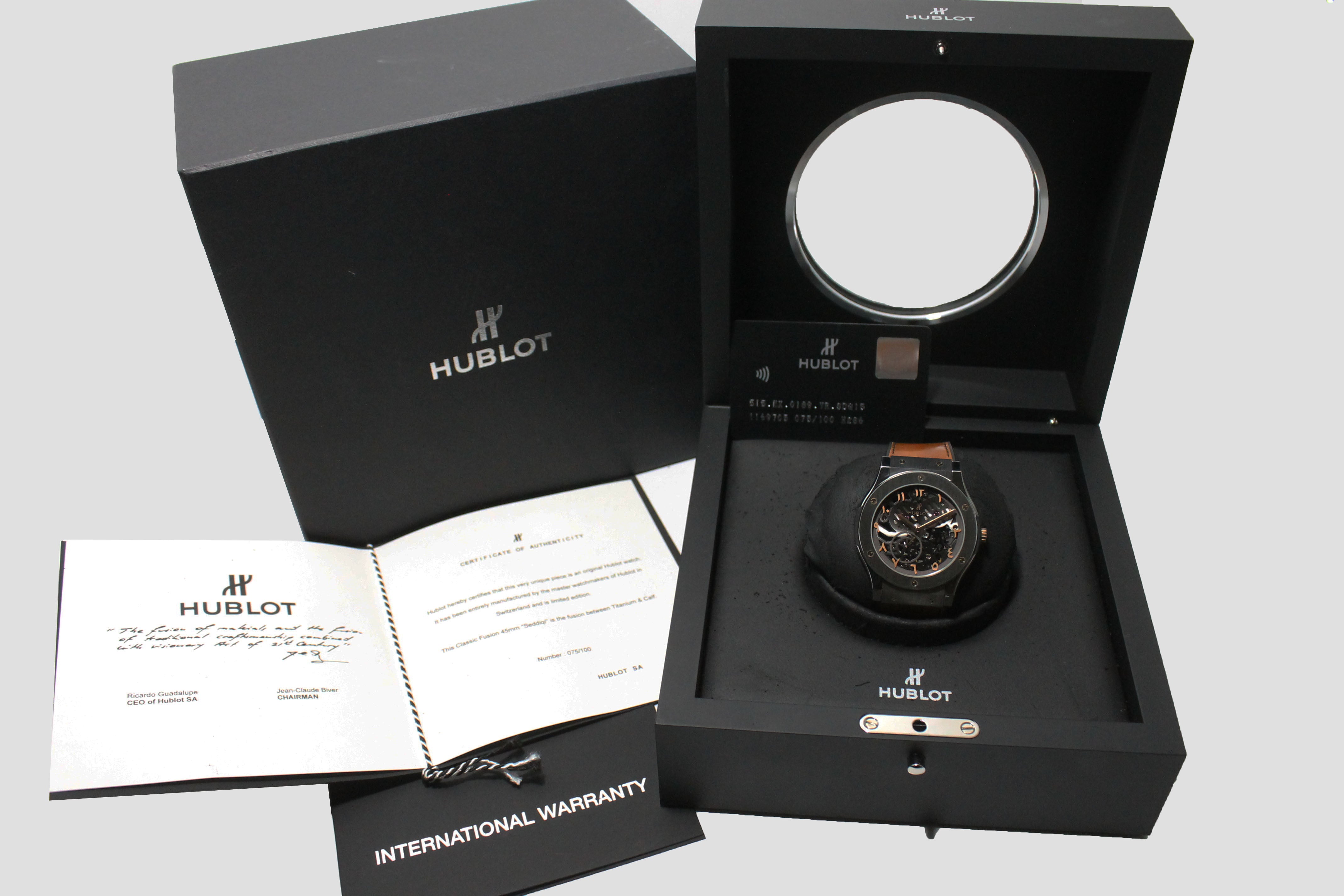 2016 Hublot Classic Fusion Vision III Dubai Edition Ref. H286 075/100 (Full Set)