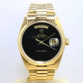 1986 Rolex Day Date Onyx Dial Ref. 18038