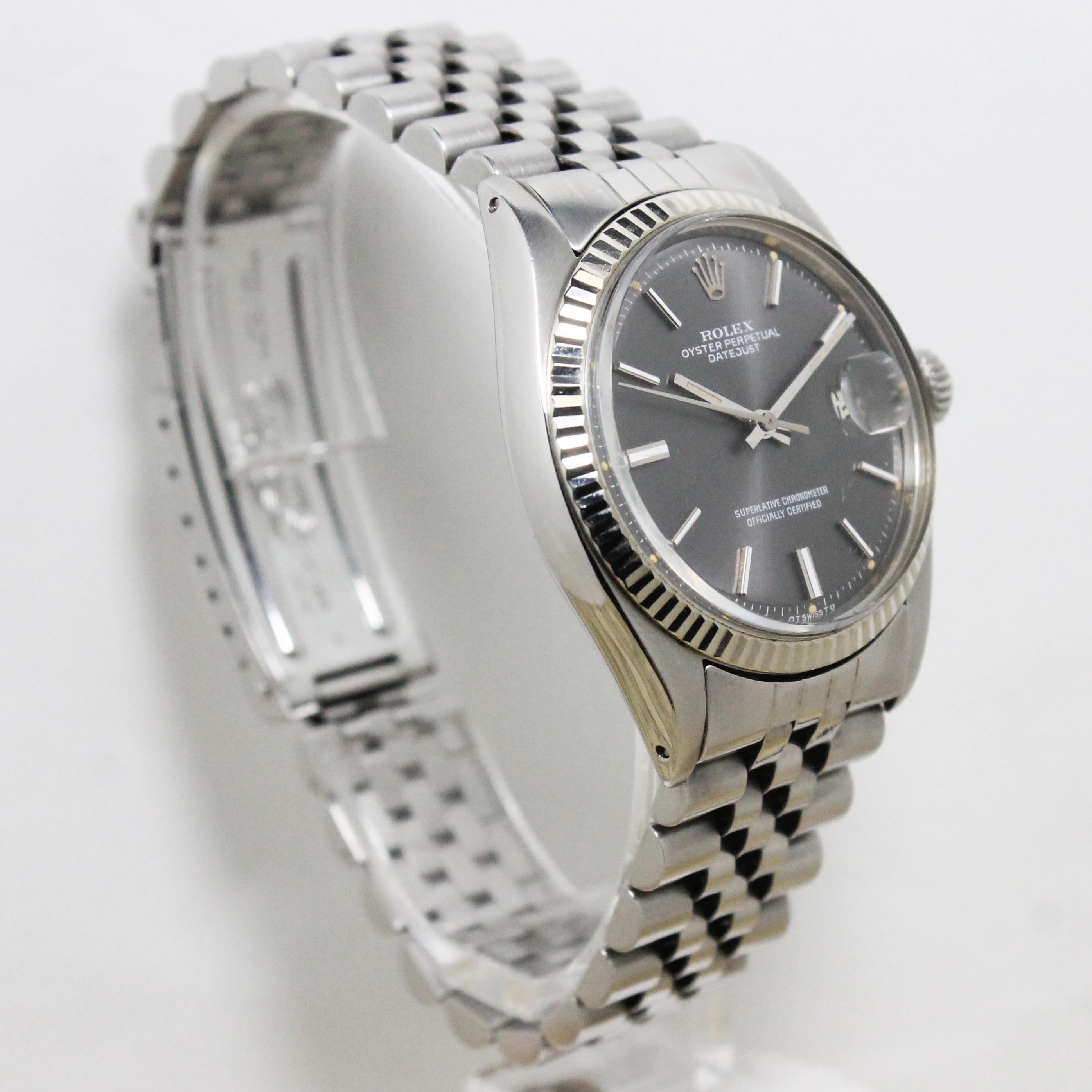 1973 Rolex Datejust St/WG Grey Sigma Dial Ref. 1601