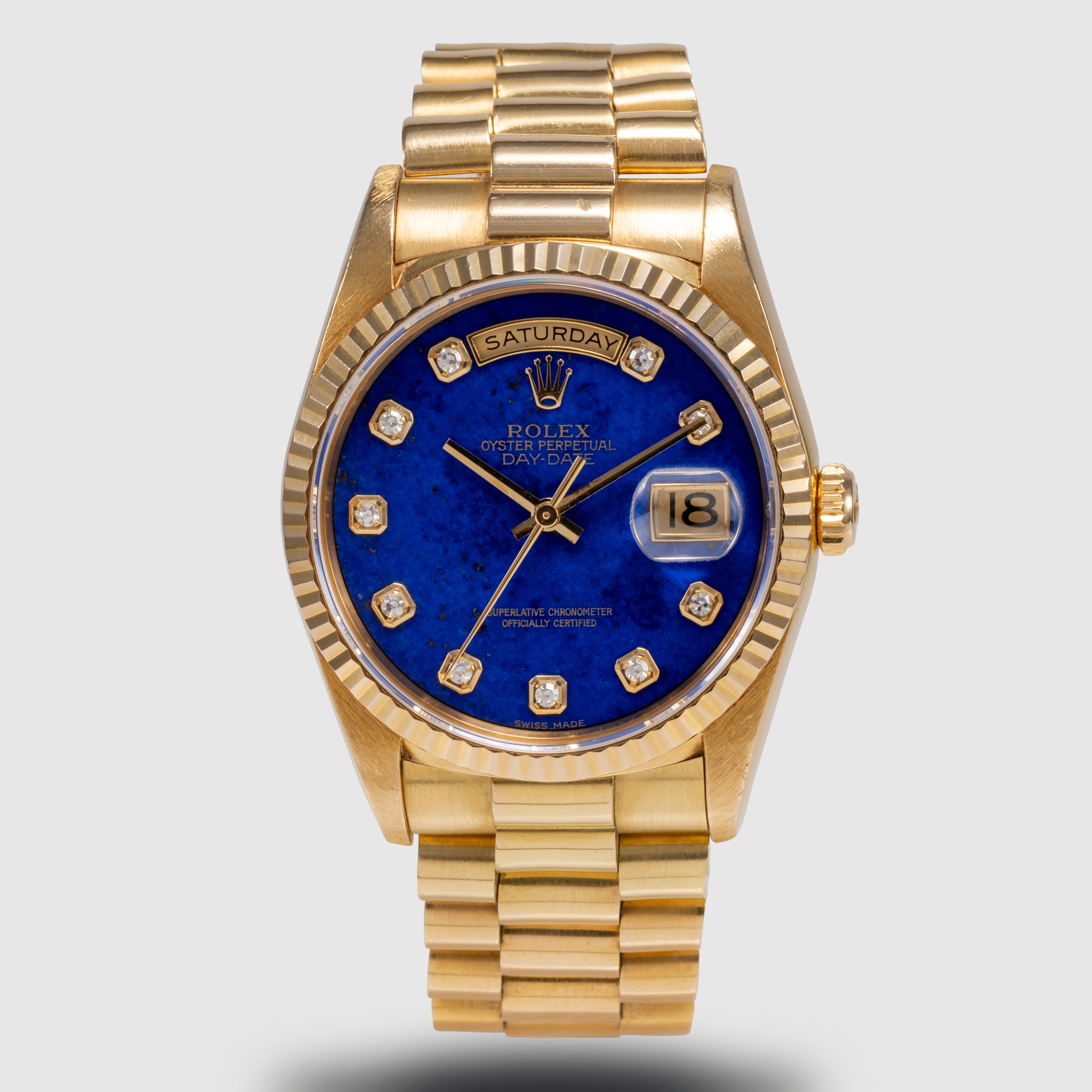 1995 Rolex Day Date Lapis Diamond Dial Ref. 18238