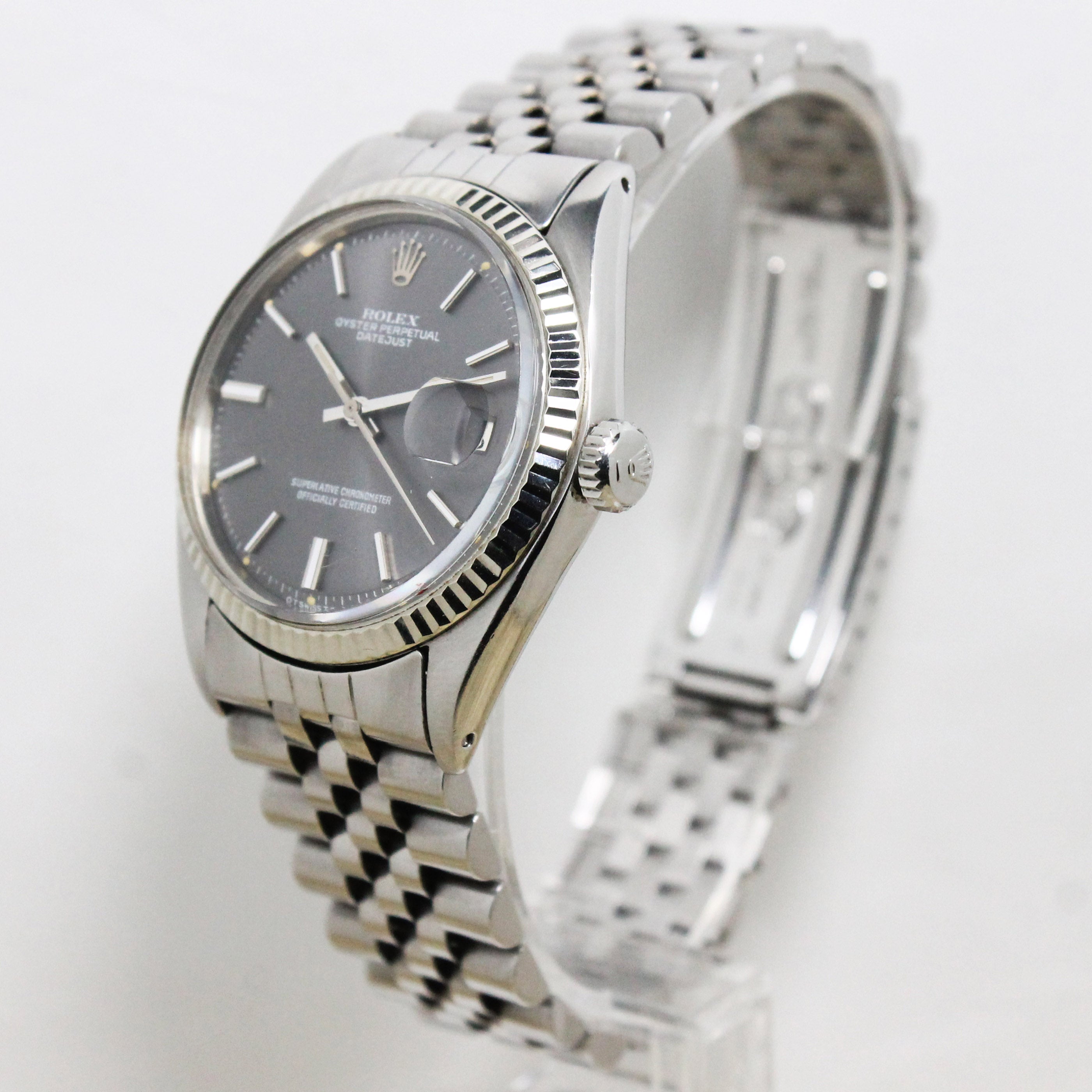 1973 Rolex Datejust St/WG Grey Sigma Dial Ref. 1601