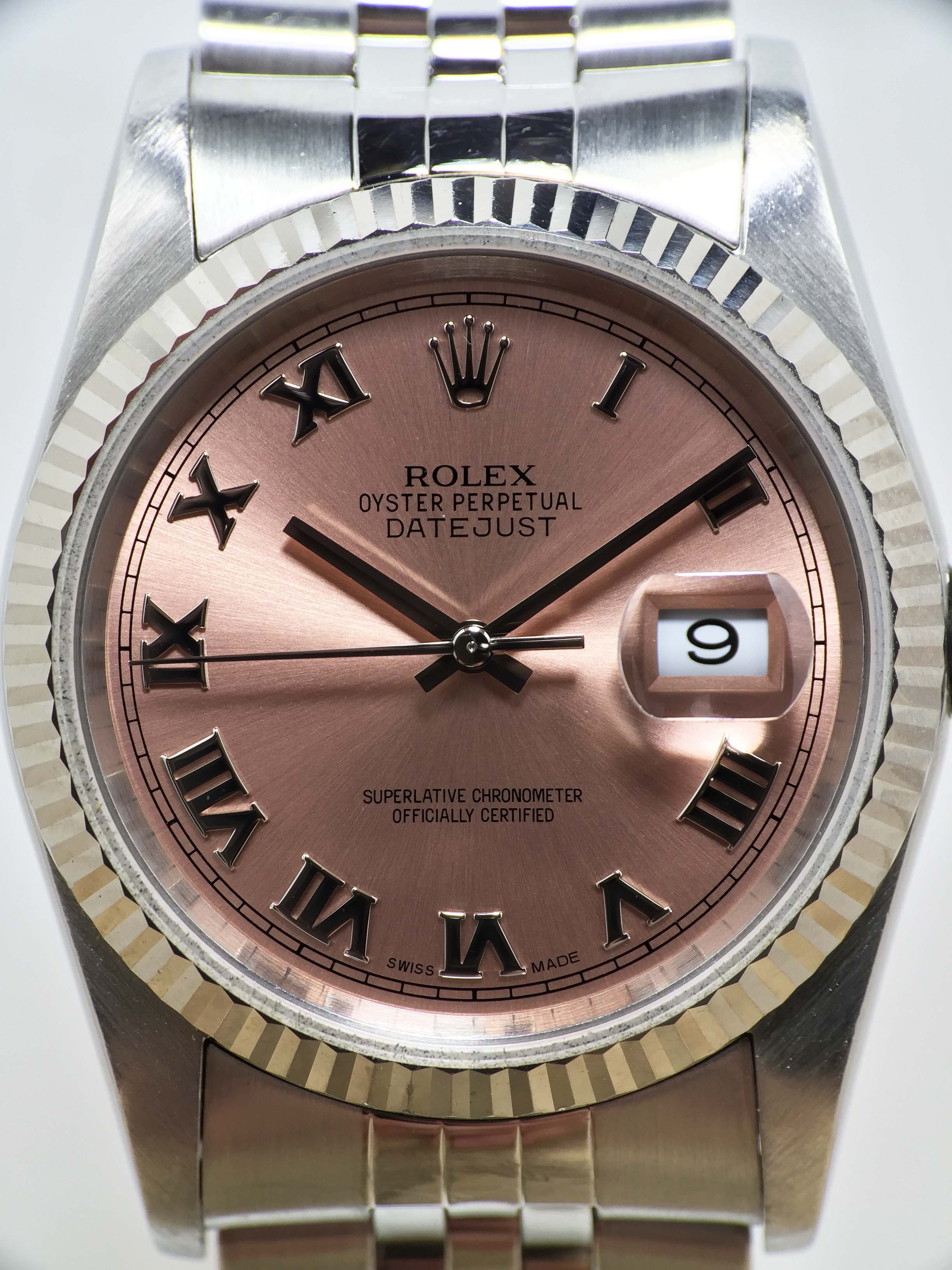2003 Rolex Datejust St/WG Salmon Dial Ref. 16234