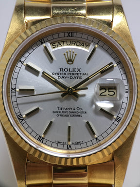 1986 Rolex Day Date Silver Dial 'Tiffany & Co' Ref. 18038