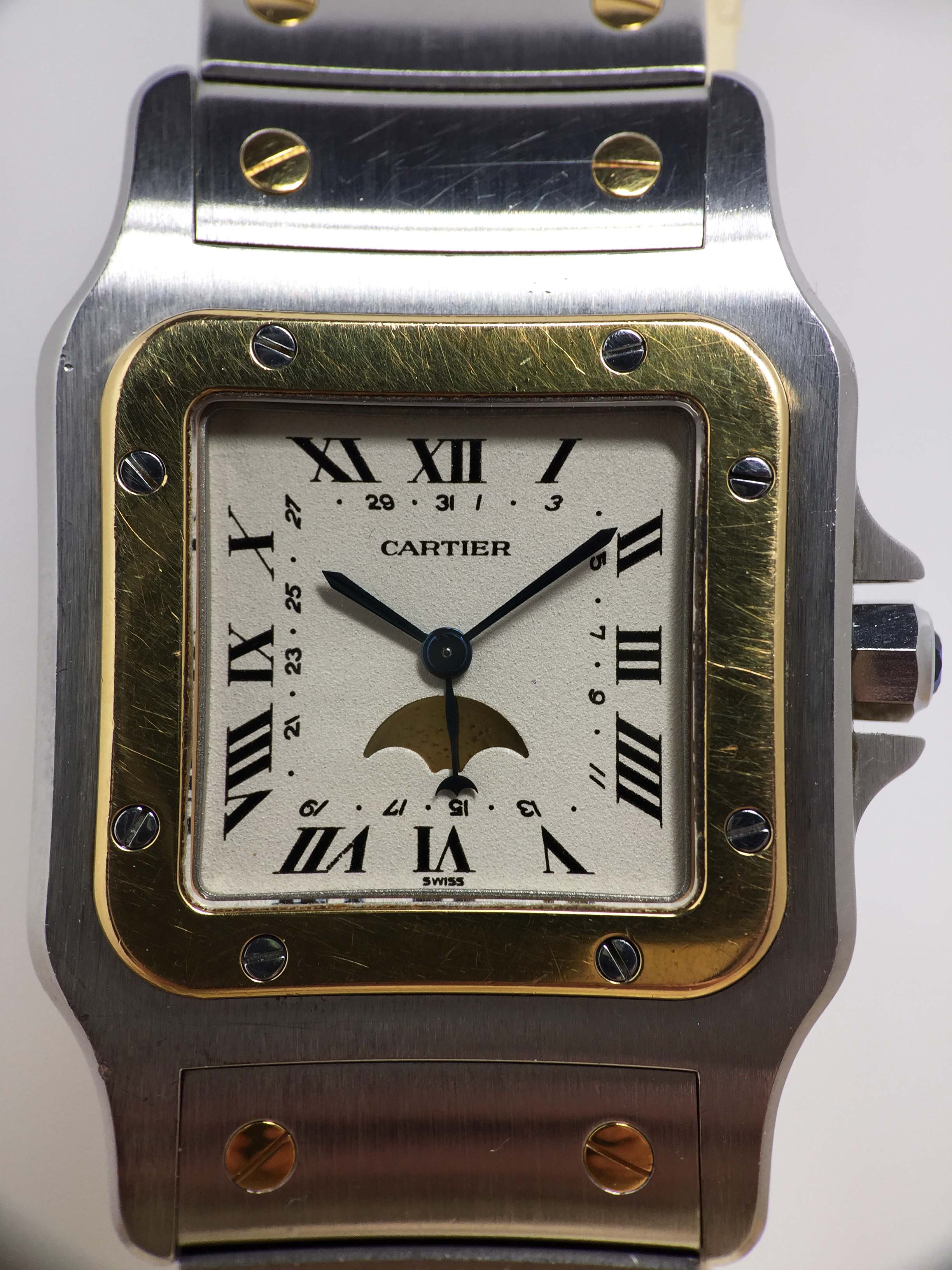 1989 Cartier Santos Galbee St/G Moon Phase Ref. 119901 (with Original Warranty Booklet)