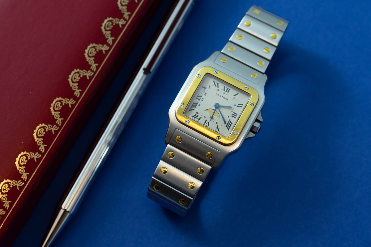 1989 Cartier Santos Galbee St/G Moon Phase Ref. 119901 (with Original Warranty Booklet)