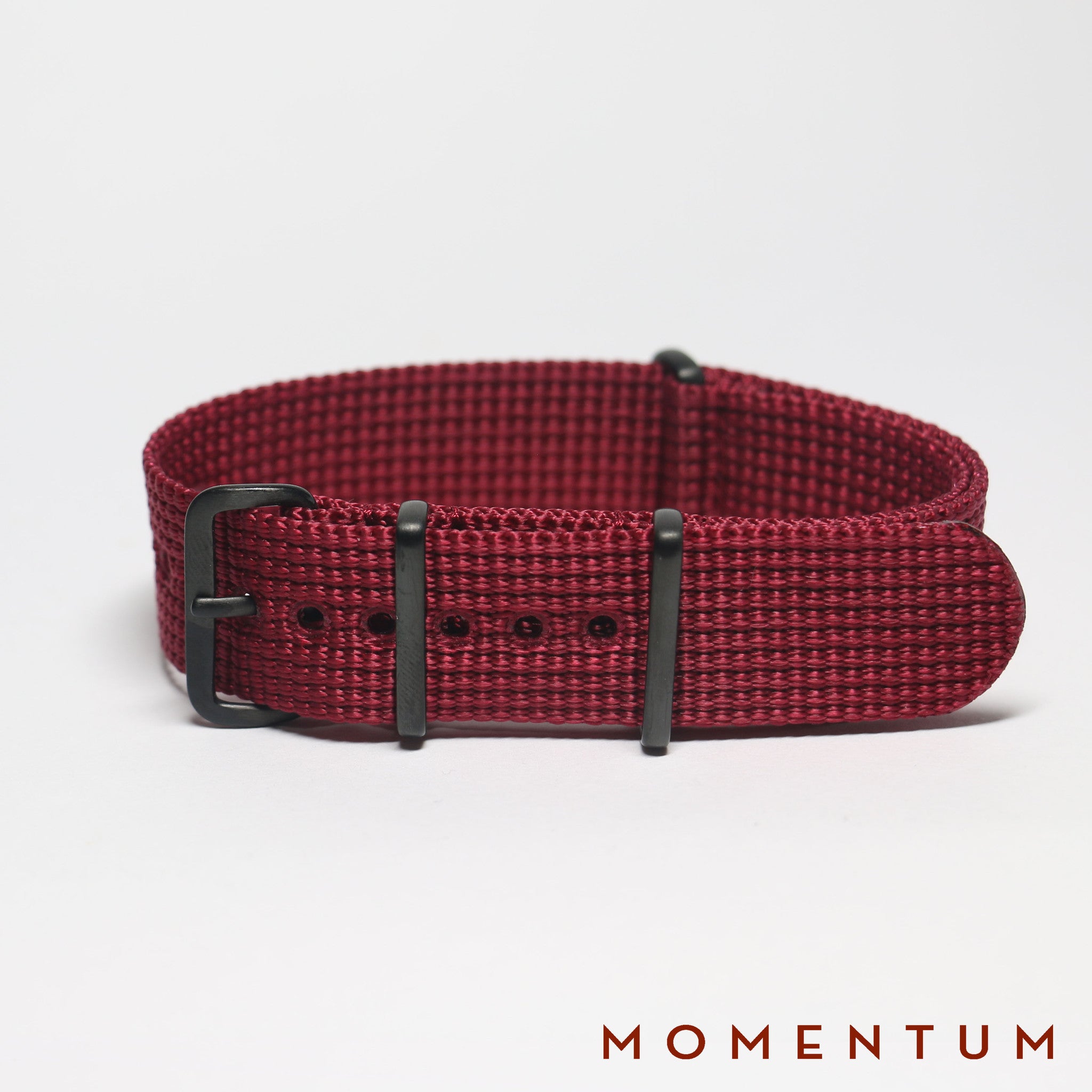 Nato Strap Maroon - Braided - Momentum Dubai