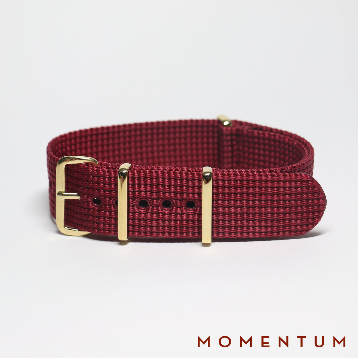 Nato Strap Maroon - Braided - Momentum Dubai