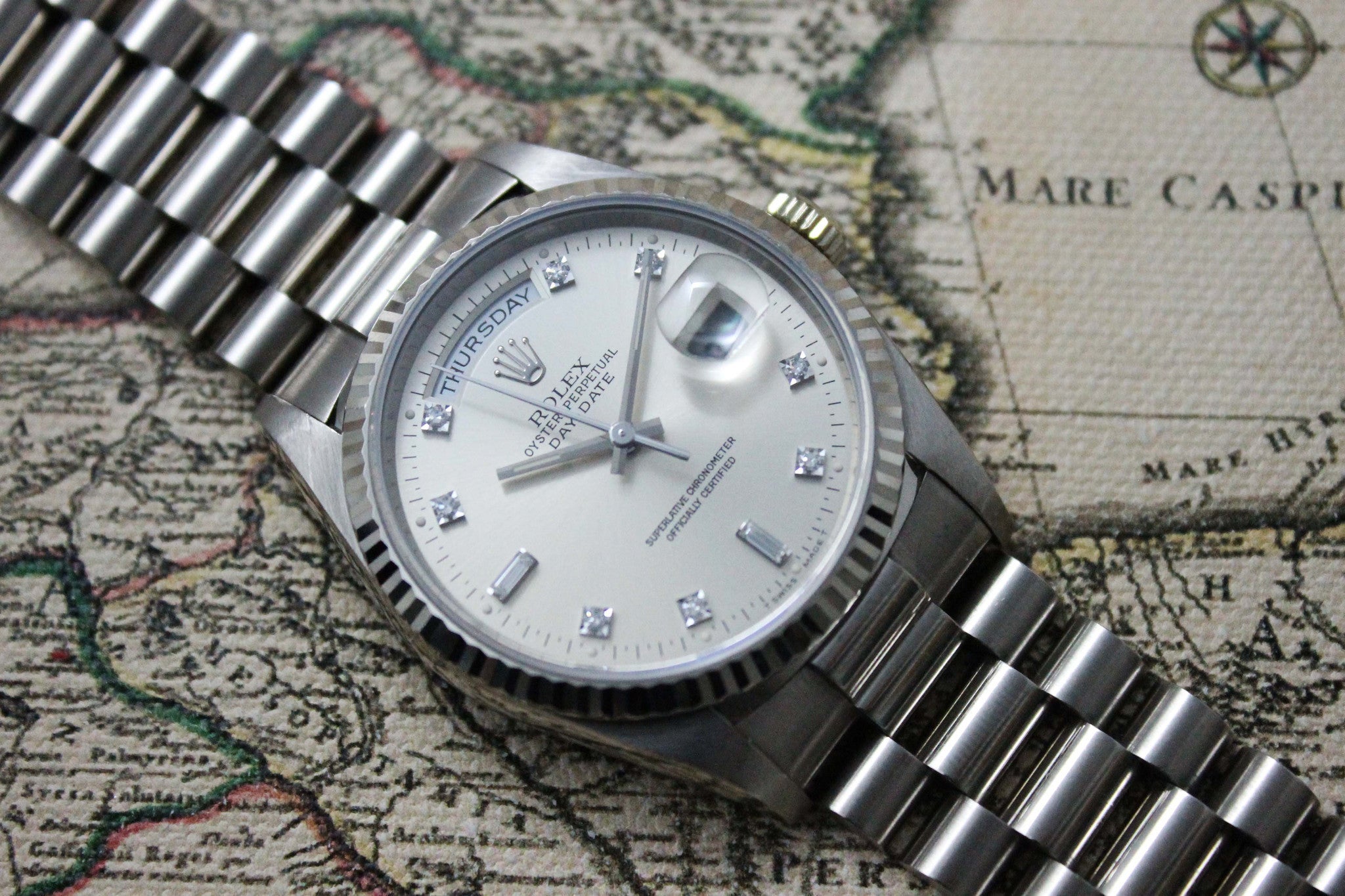 1993 - Rolex Day Date WG Diamonds - Momentum Dubai