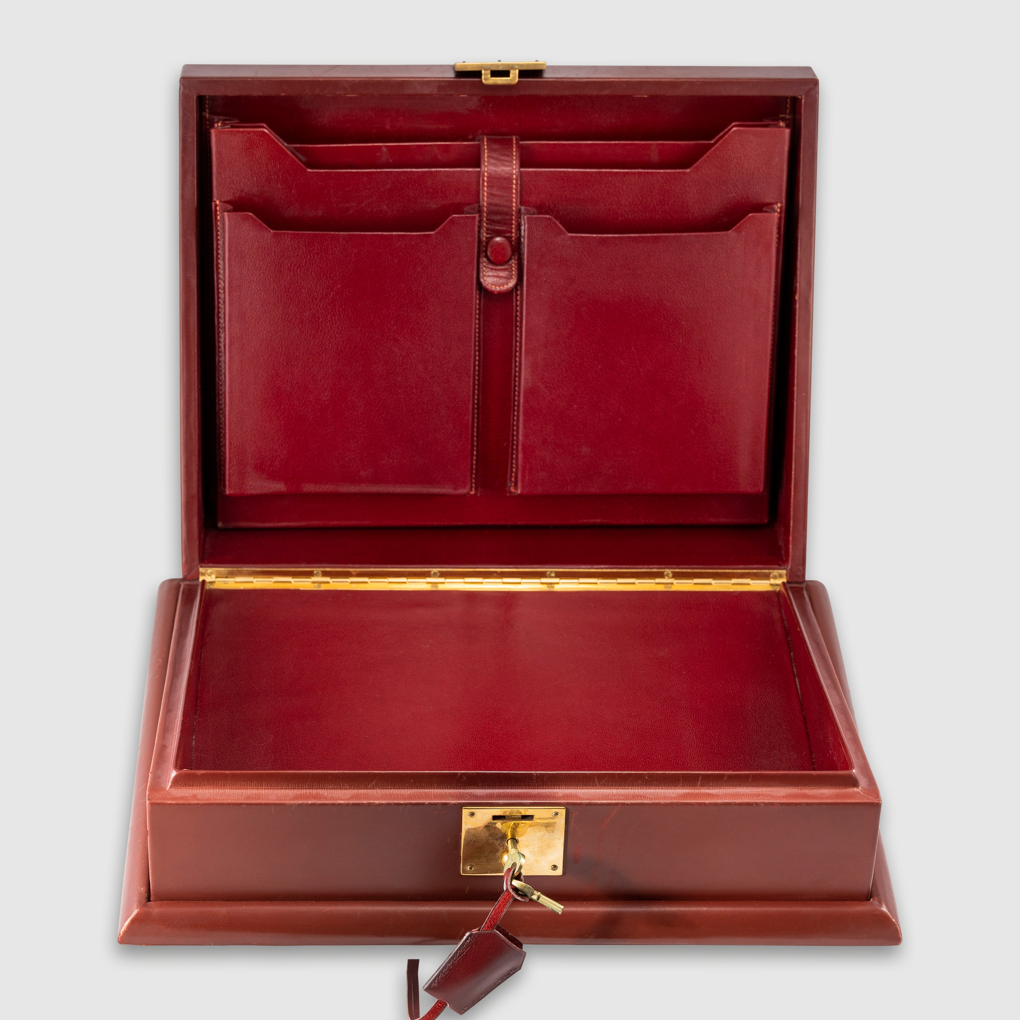 Vintage Hermes Writing Leather Desk Box, 1950s