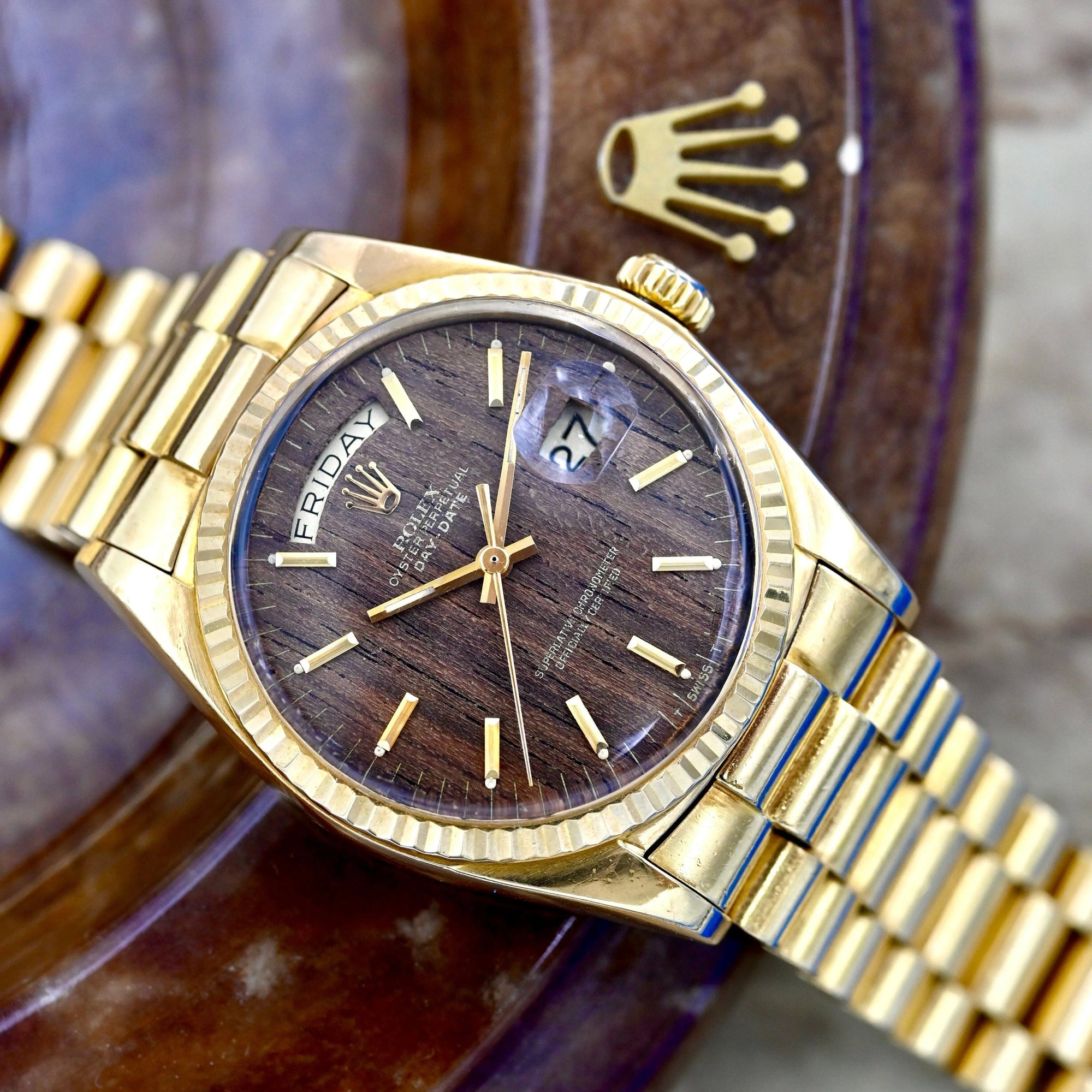 The 1970 Rolex Day-Date Ref. 1803 “Sequoia Wood Dial”