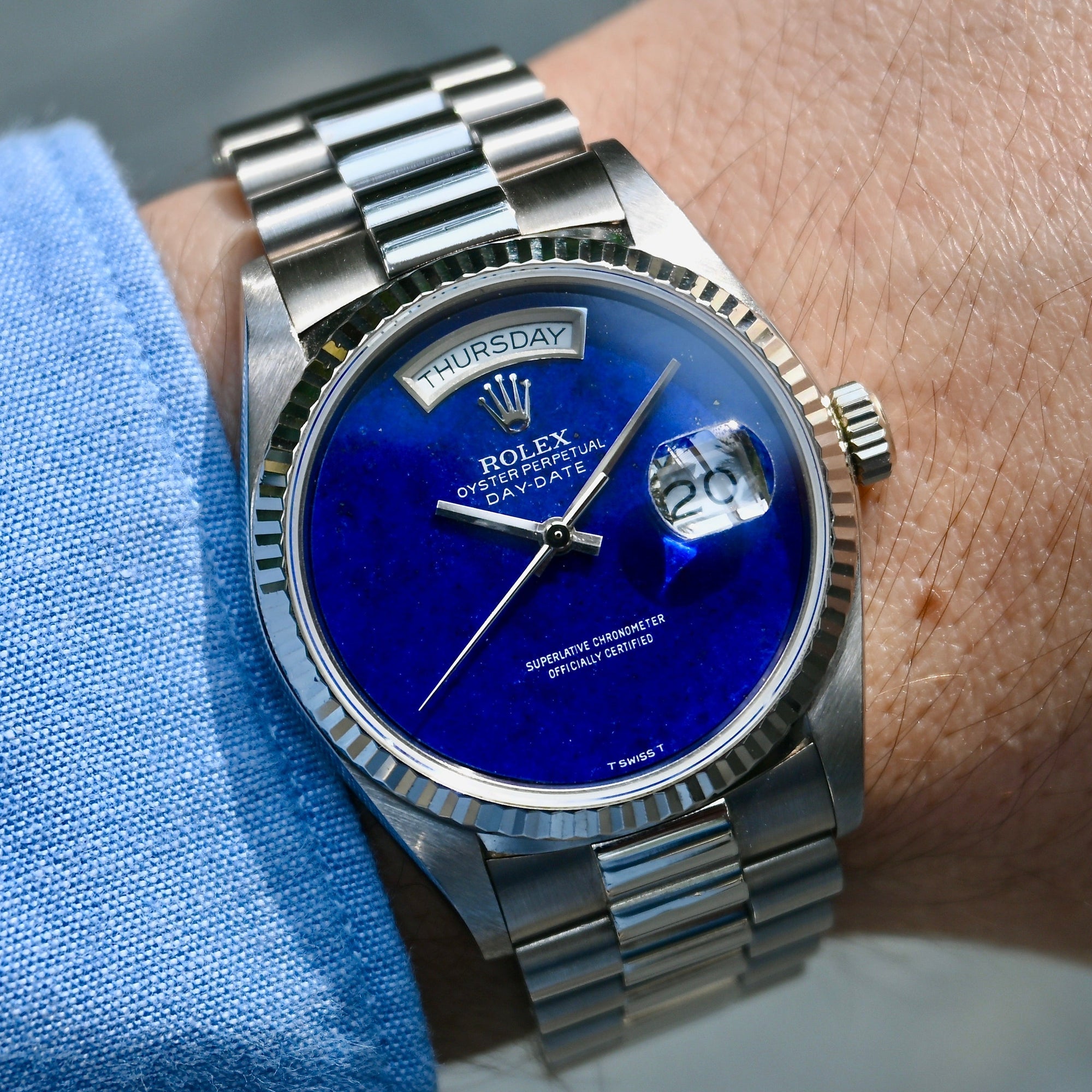 Rolex Lapis Day-Date in White Gold - The Quiet Power of Rarity