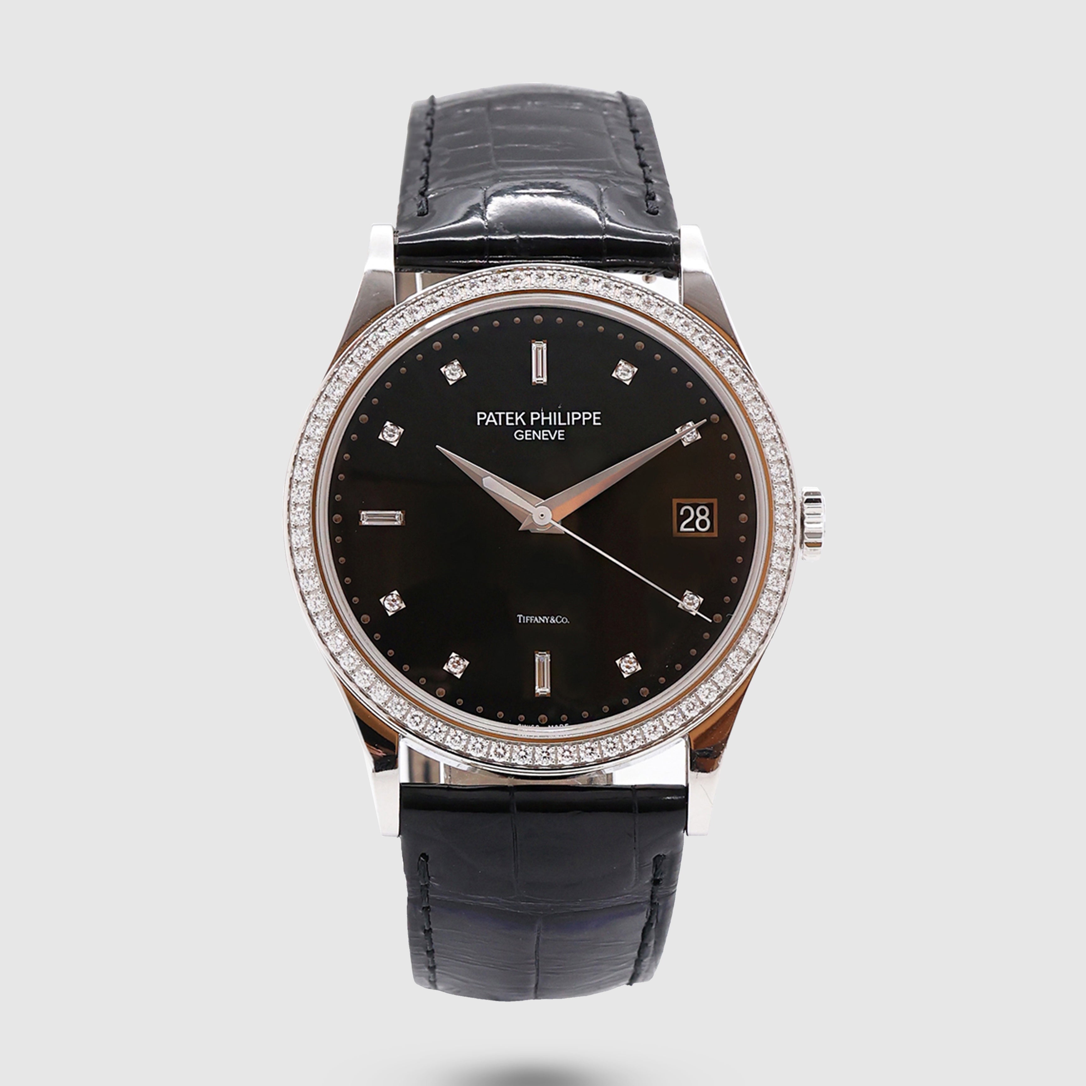 2020 Patek Philippe Calatrava Black Diamond Dial 'Tiffany & Co' Ref. 5297G-001 (Fullset)