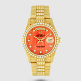 1993 Rolex Day Date Crown Collection Pyramid Coral Dial Ref. 18348 (with papers)