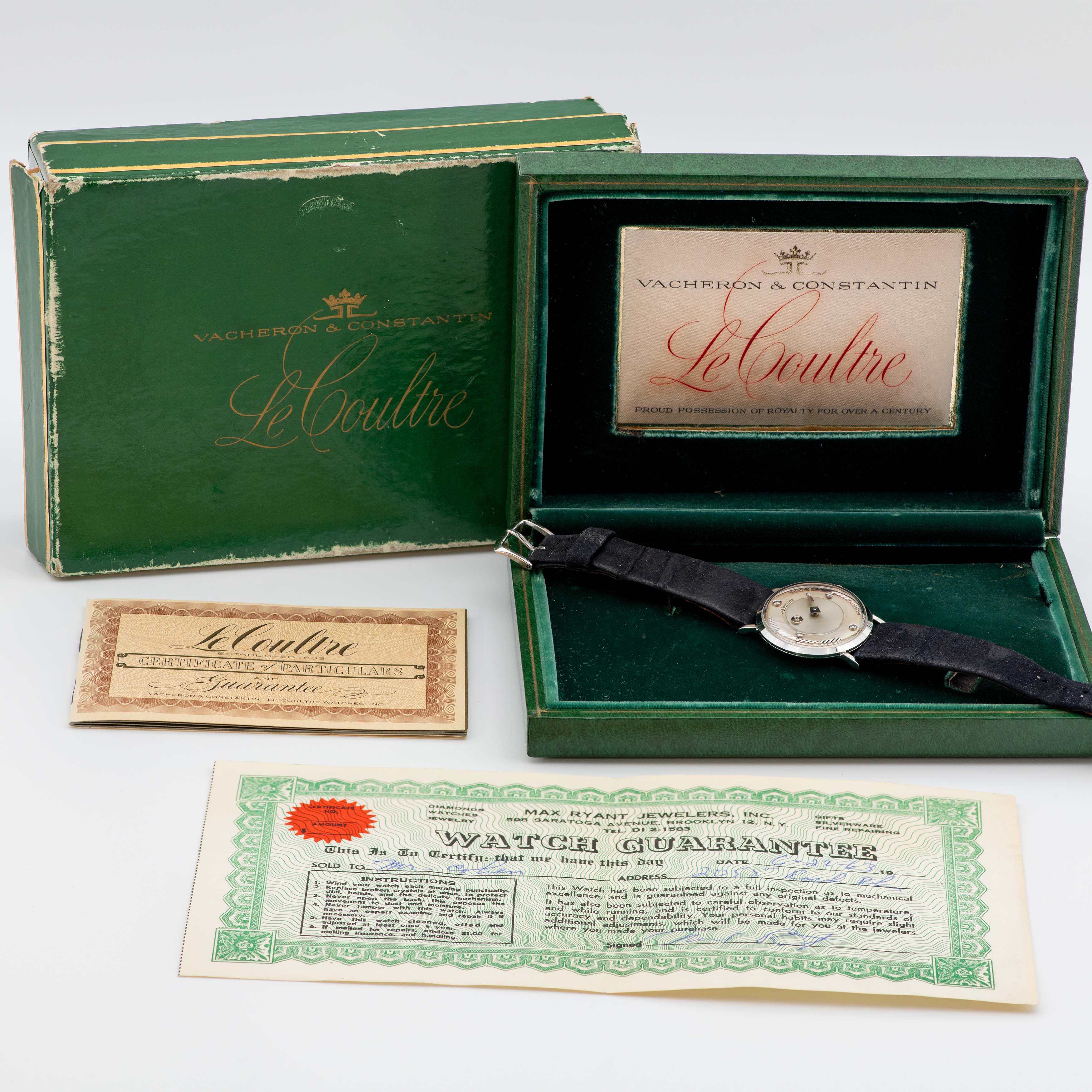 1963 LeCoultre Mystery Dial 18K White gold (with Box & Papers)