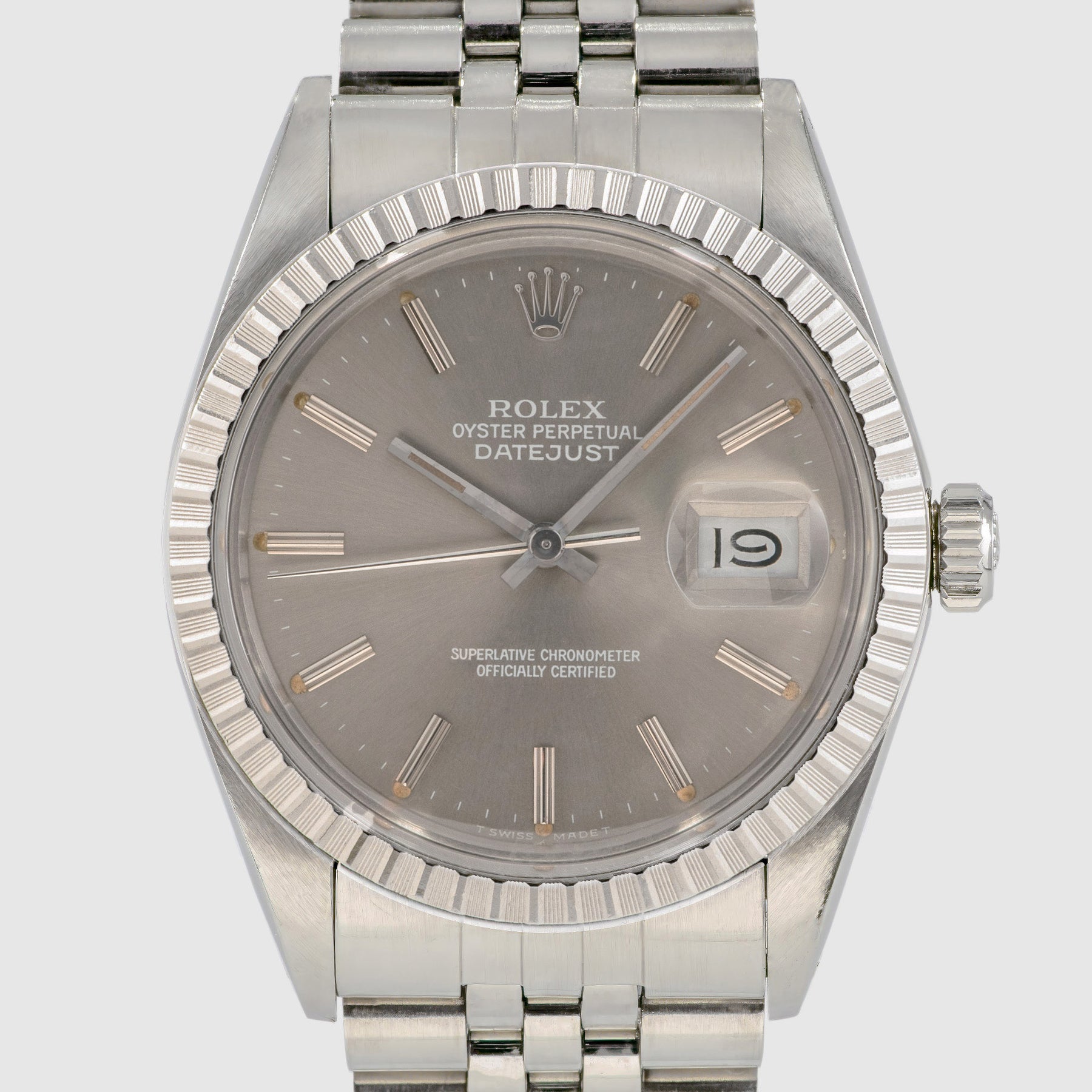 1985 Rolex Datejust Grey Dial Ref. 16030