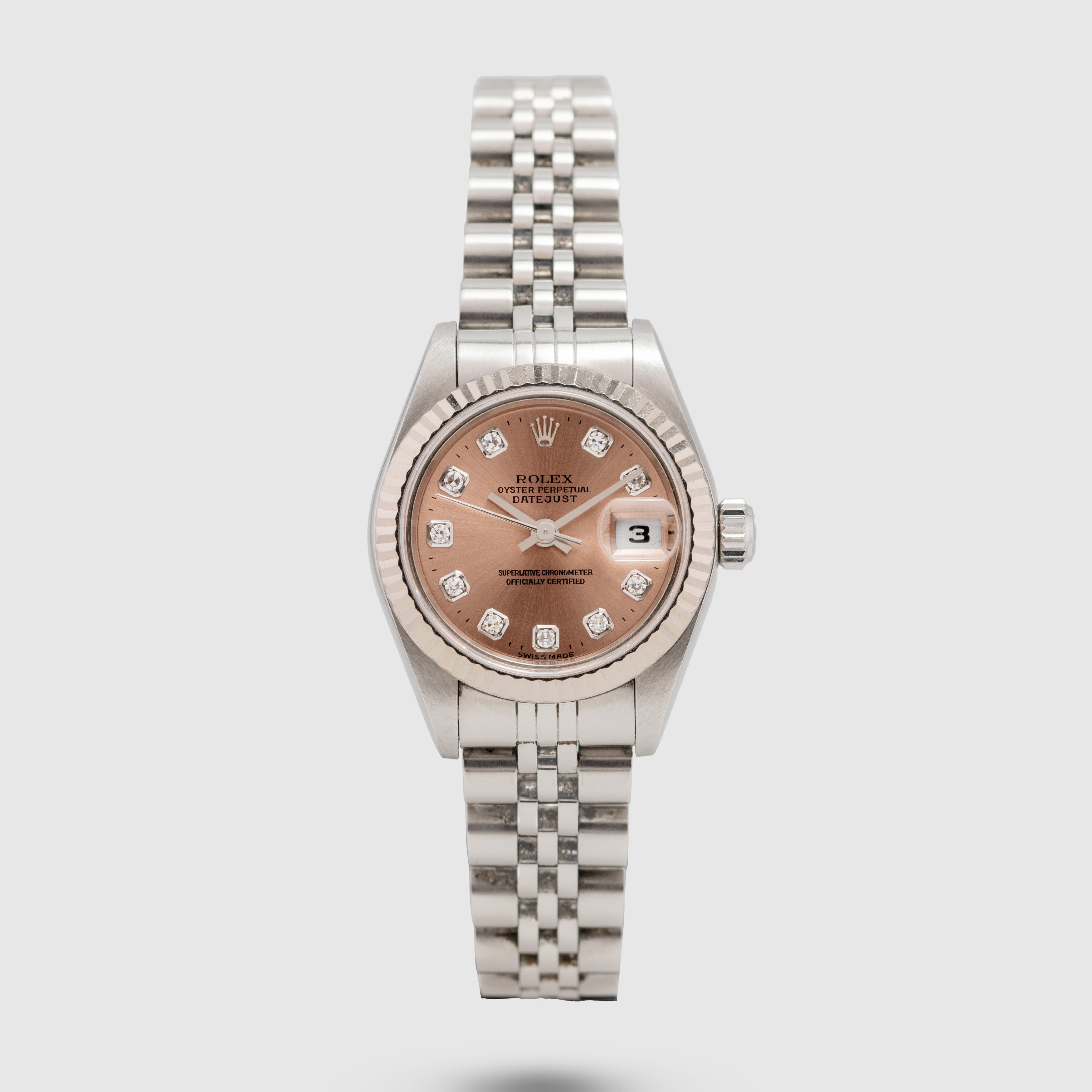 1999 Rolex Lady Datejust Salmon Diamond Dial Ref. 79174 (with Papers)