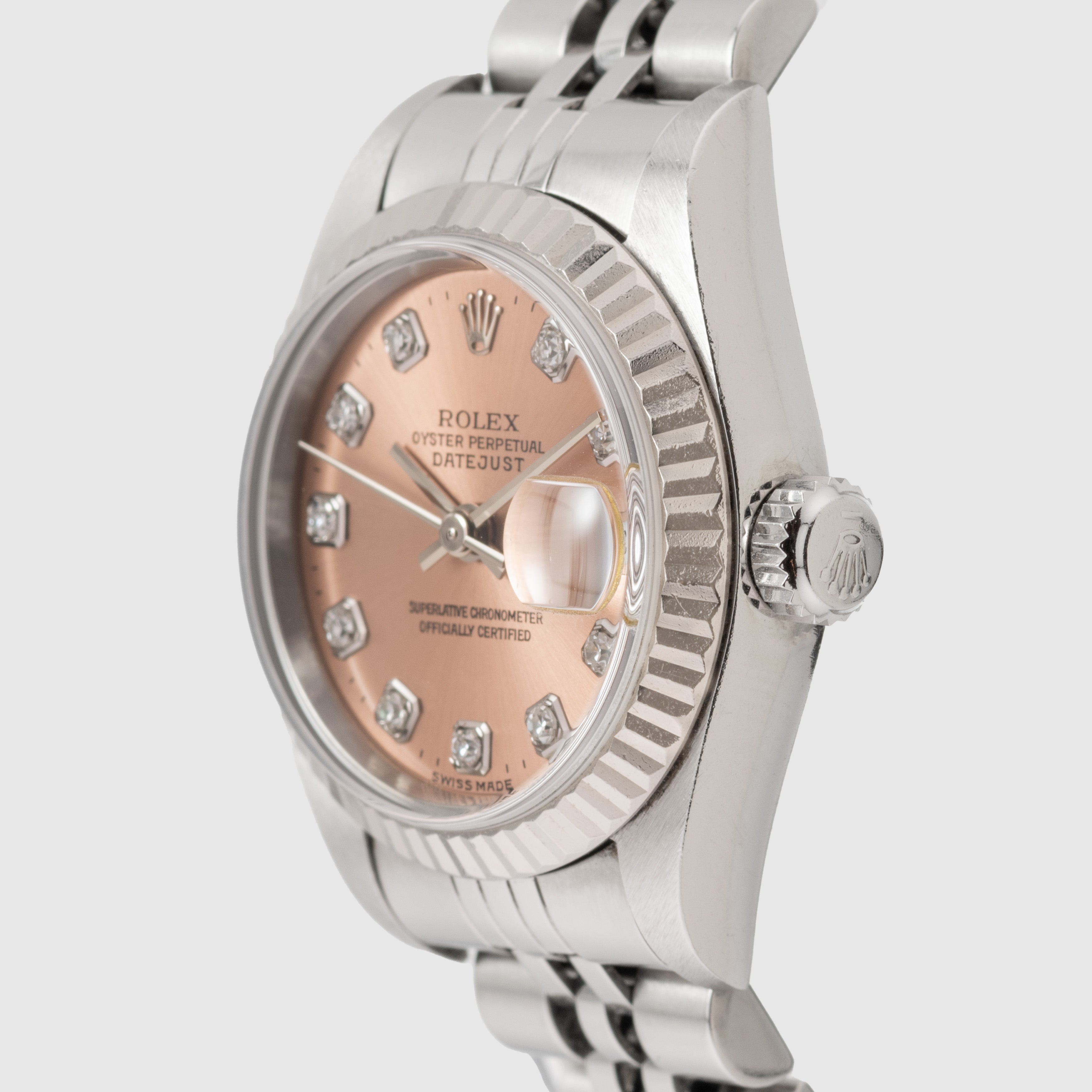 1999 Rolex Lady Datejust Salmon Diamond Dial Ref. 79174 (with Papers)