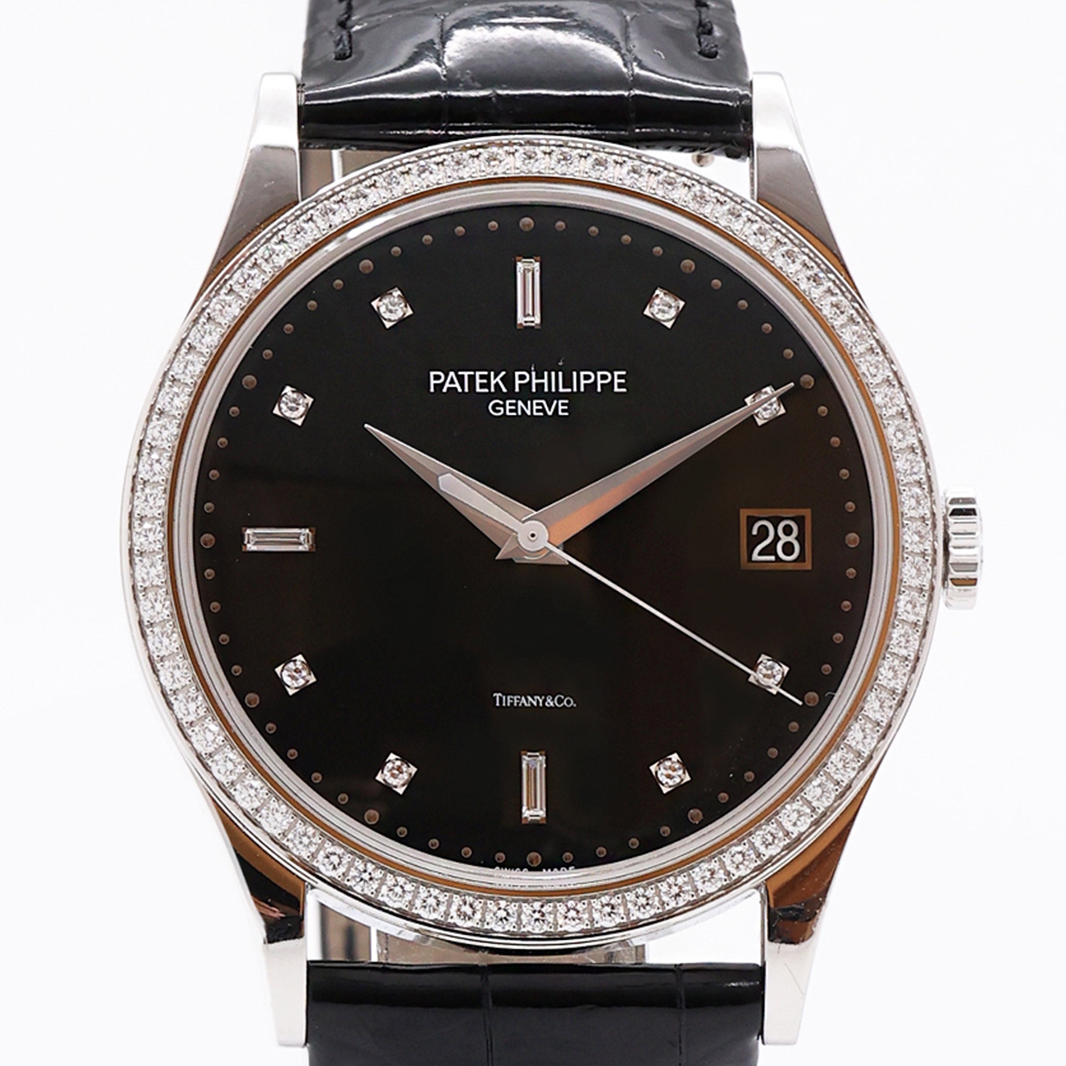 2020 Patek Philippe Calatrava Black Diamond Dial 'Tiffany & Co' Ref. 5297G-001 (Fullset)