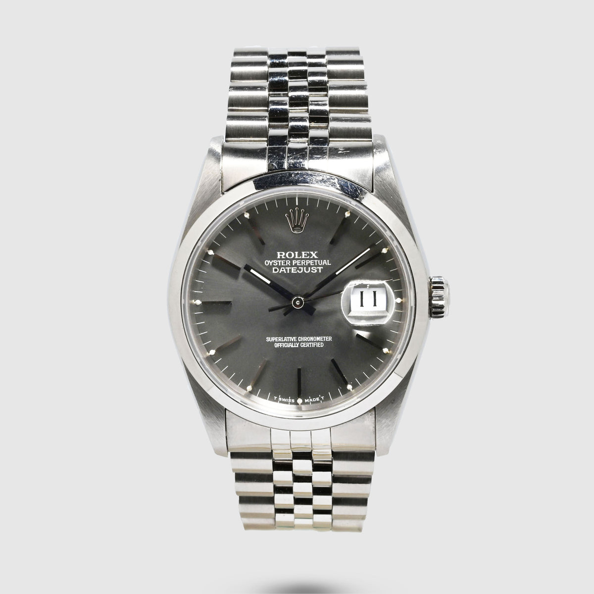 1993 Rolex Datejust Grey Dial Ref. 16200 (Full Set)
