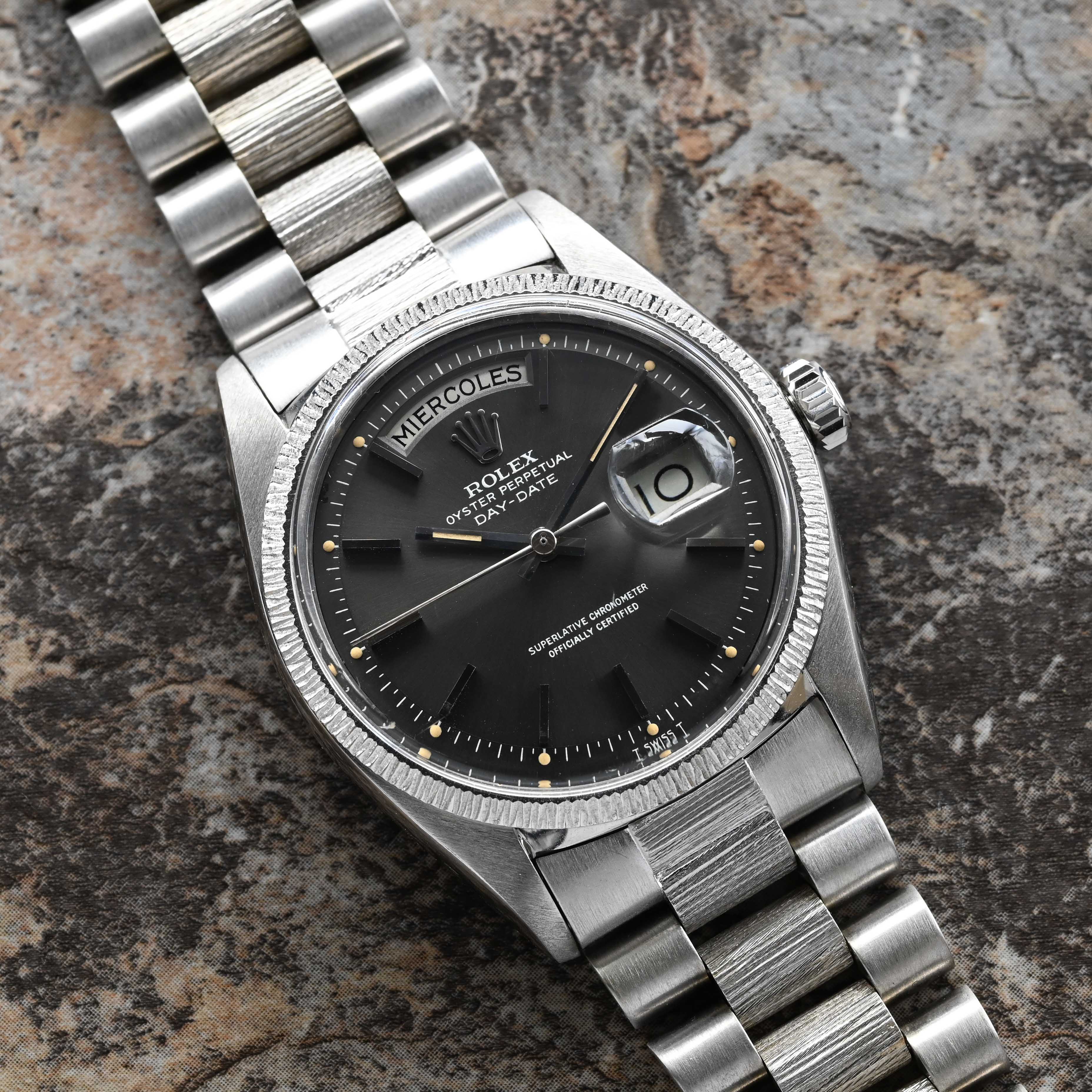 1974 Rolex Day Date White Gold Grey Dial Ref. 1807