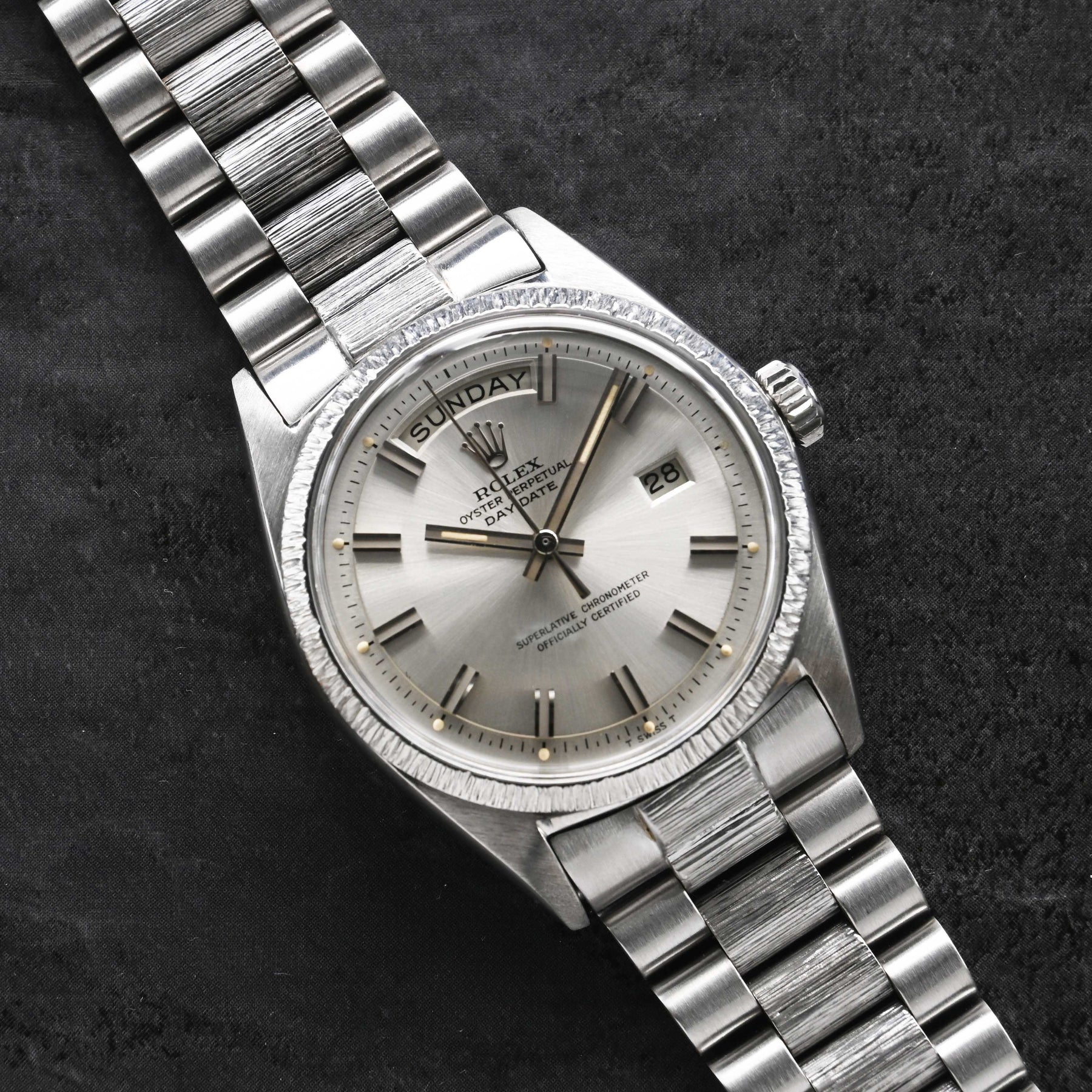 1966 Rolex Day Date White Gold Wide Boy Dial Ref. 1807