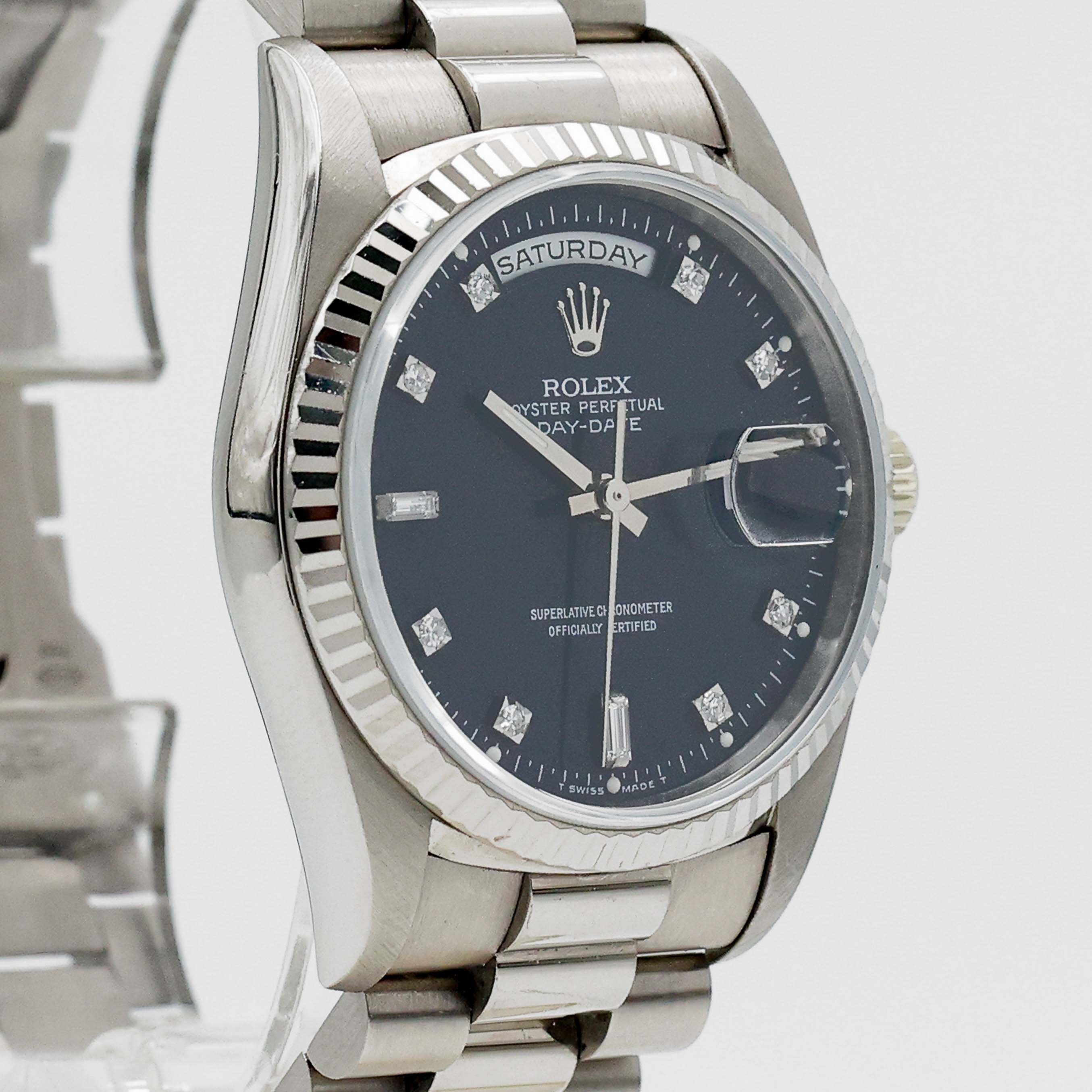 1997 Rolex Day Date Petroleum Grey Dial Ref. 18239 (with Papers)