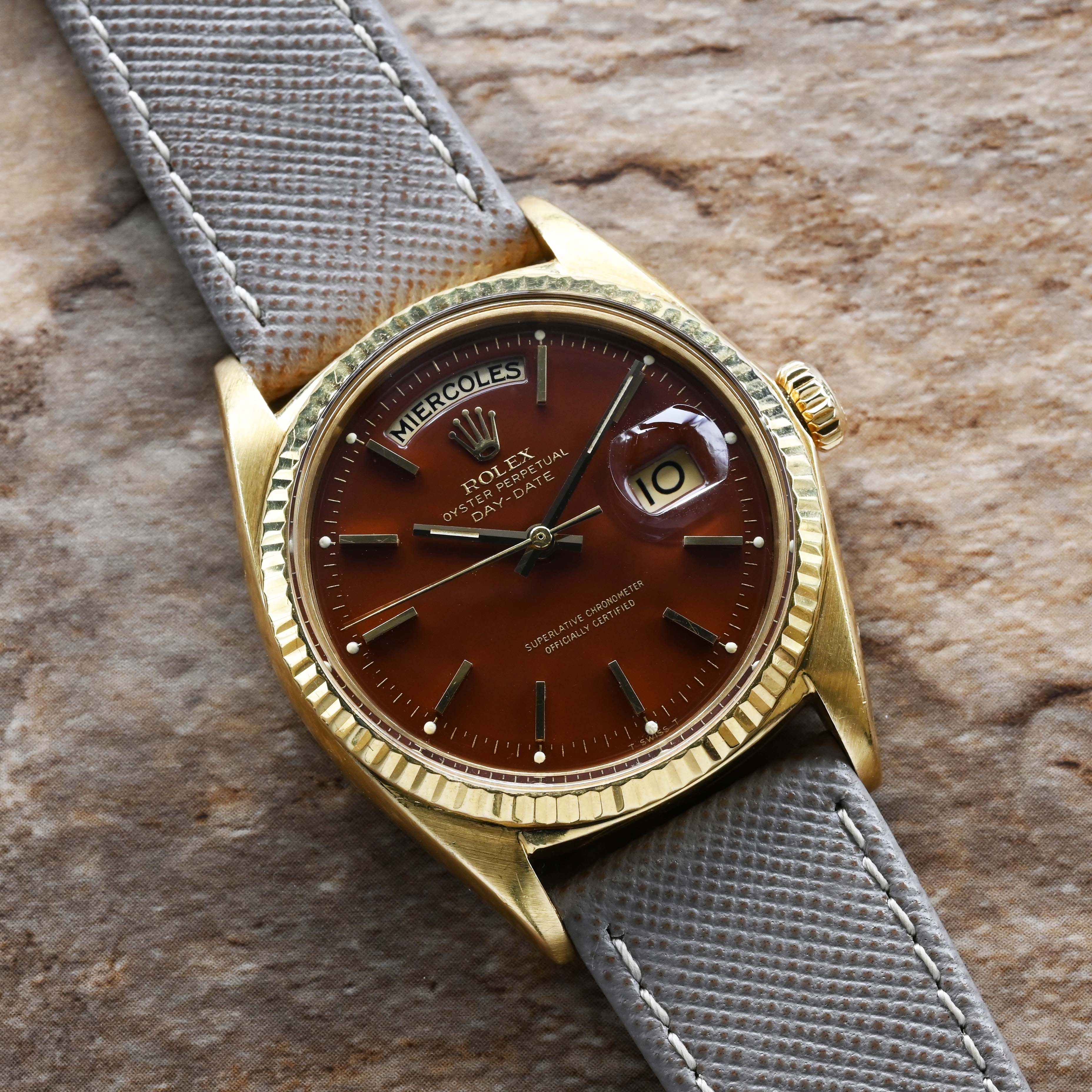 1969 Rolex Day Date Oxblood Stella Dial Ref. 1803