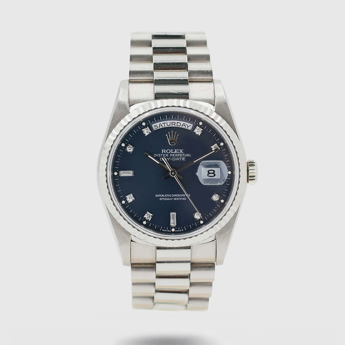 1997 Rolex Day Date Petroleum Grey Dial Ref. 18239 (with Papers)