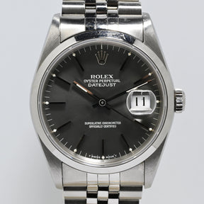 1993 Rolex Datejust Grey Dial Ref. 16200 (Full Set)