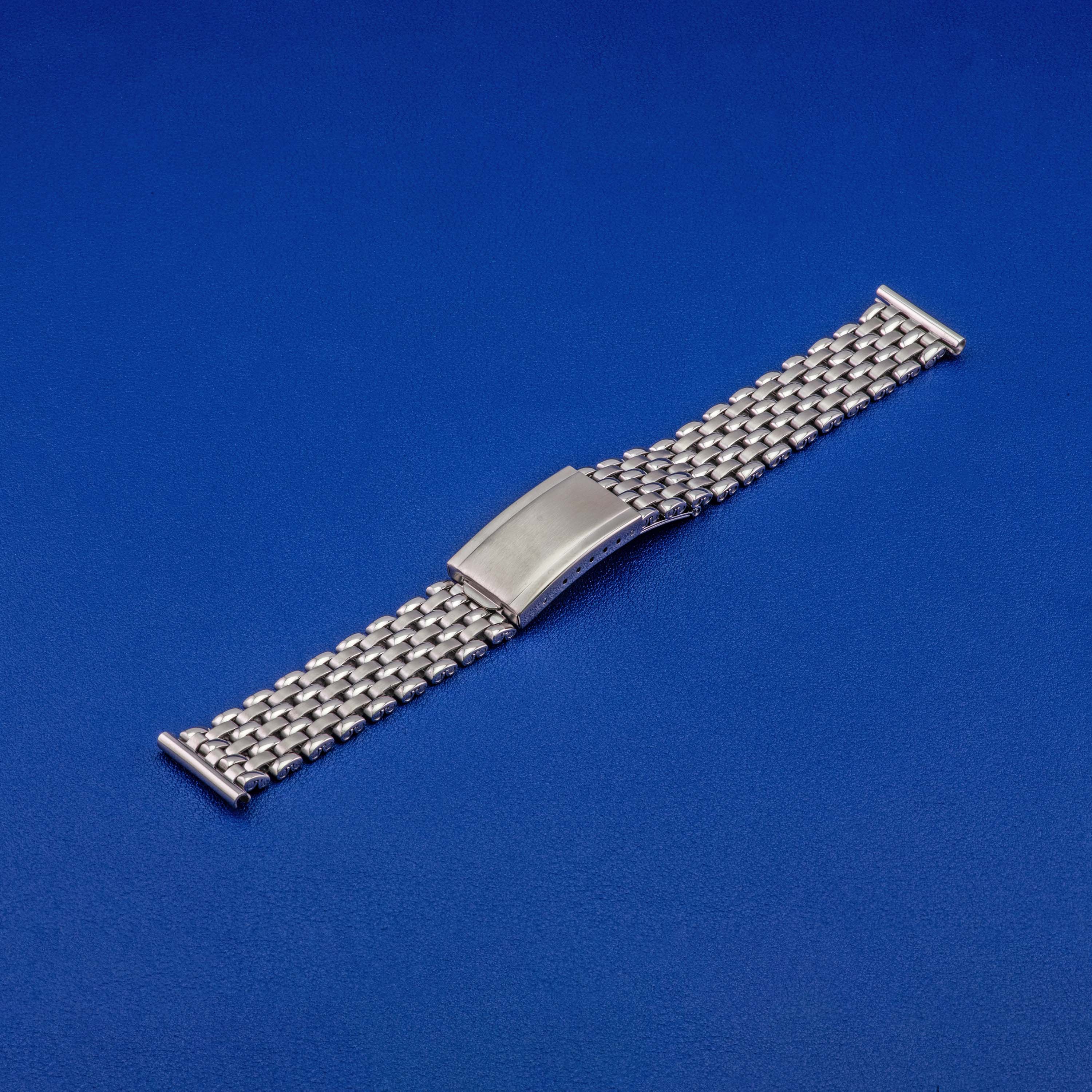 Private Eyes - Stainless Steel Bracelet Two-Tone Polished & Matte 7 Row - Type 2