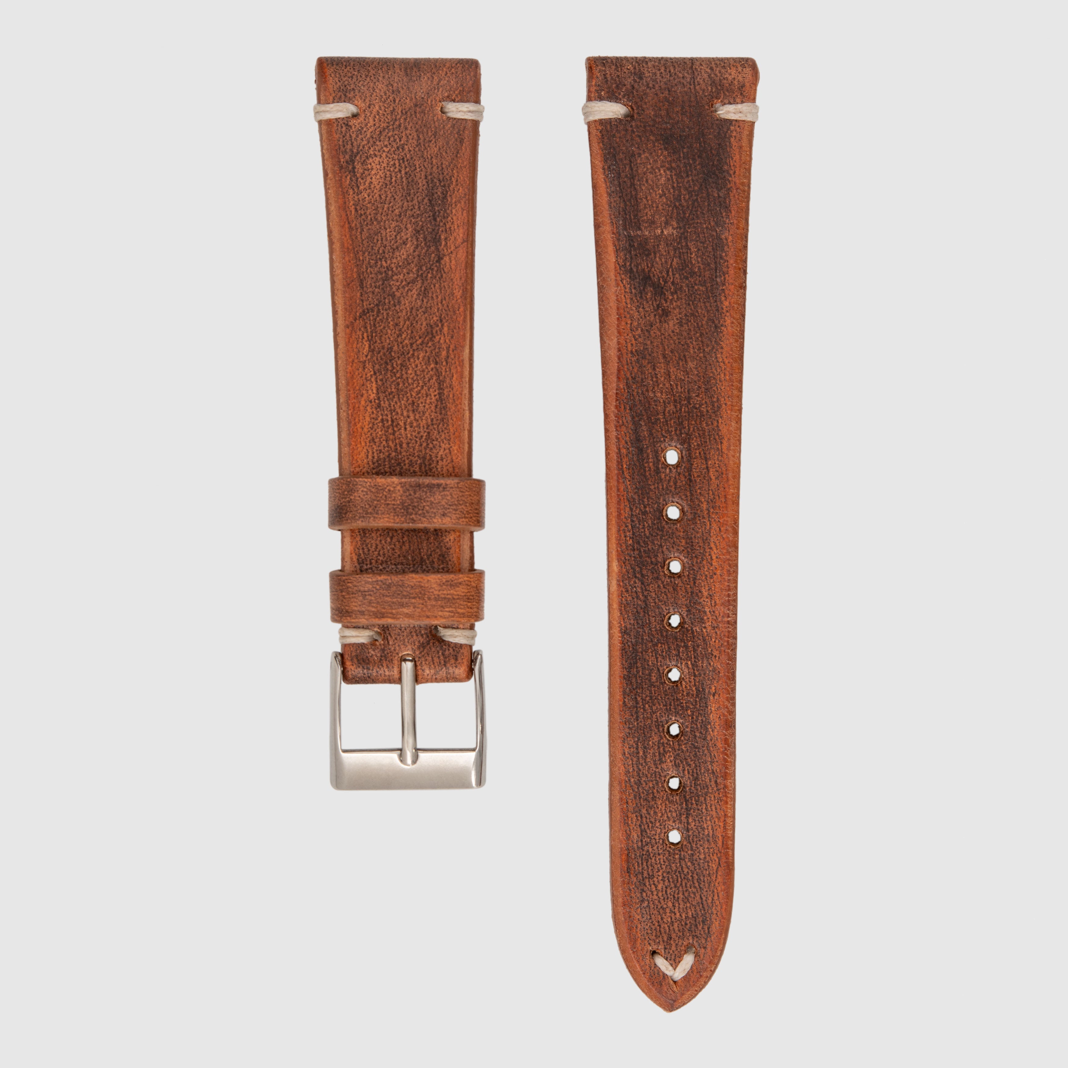 Vintage Strap Vachetta with White Stitching 20/16mm